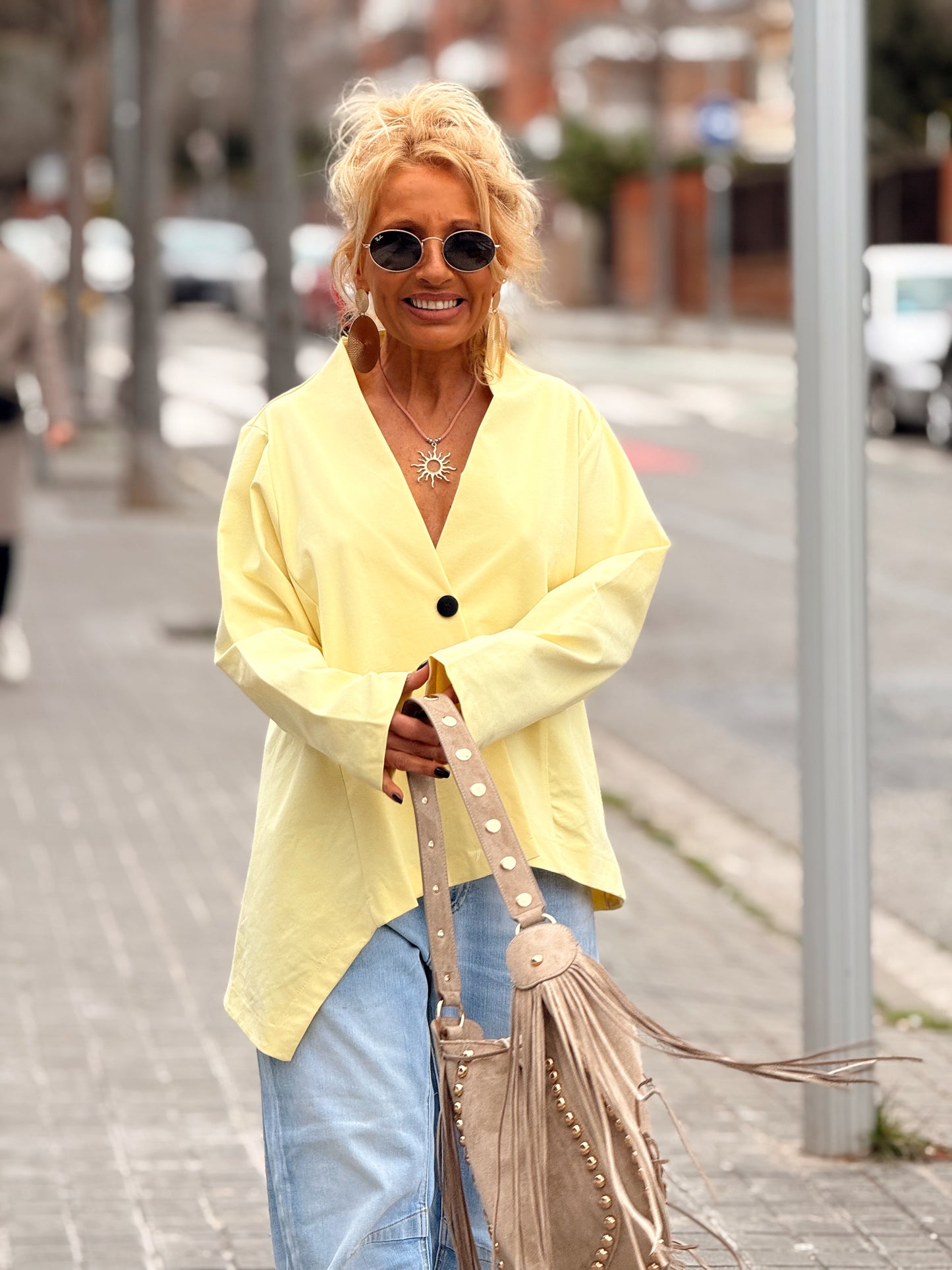 CHAQUETA ASIMÉTRICO VALERIA MULTICOLOR