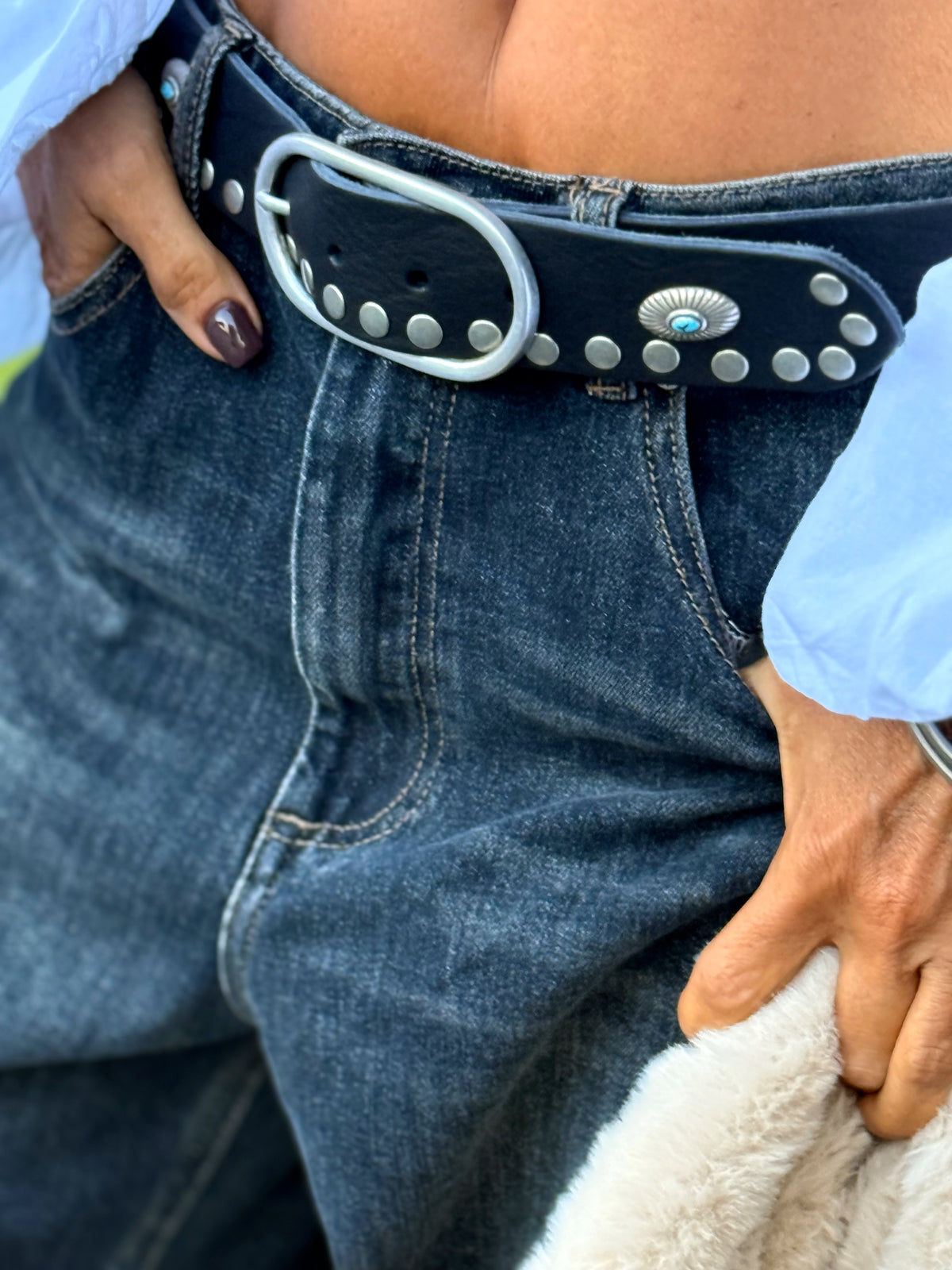 CINTURÓN BOHO NEGRO