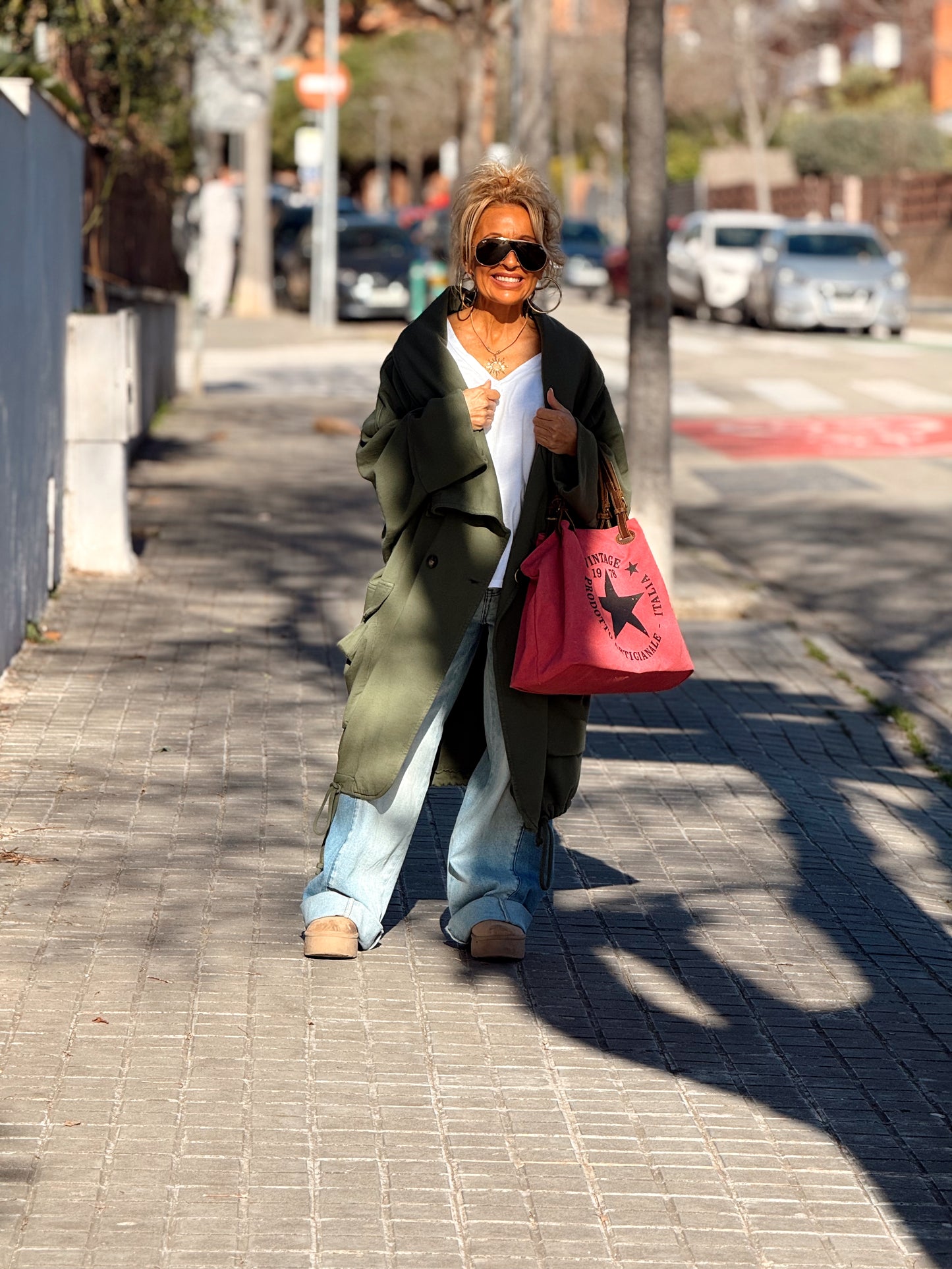 TRENCH SUPER OVERSIZE LOURDES MULTICOLOR