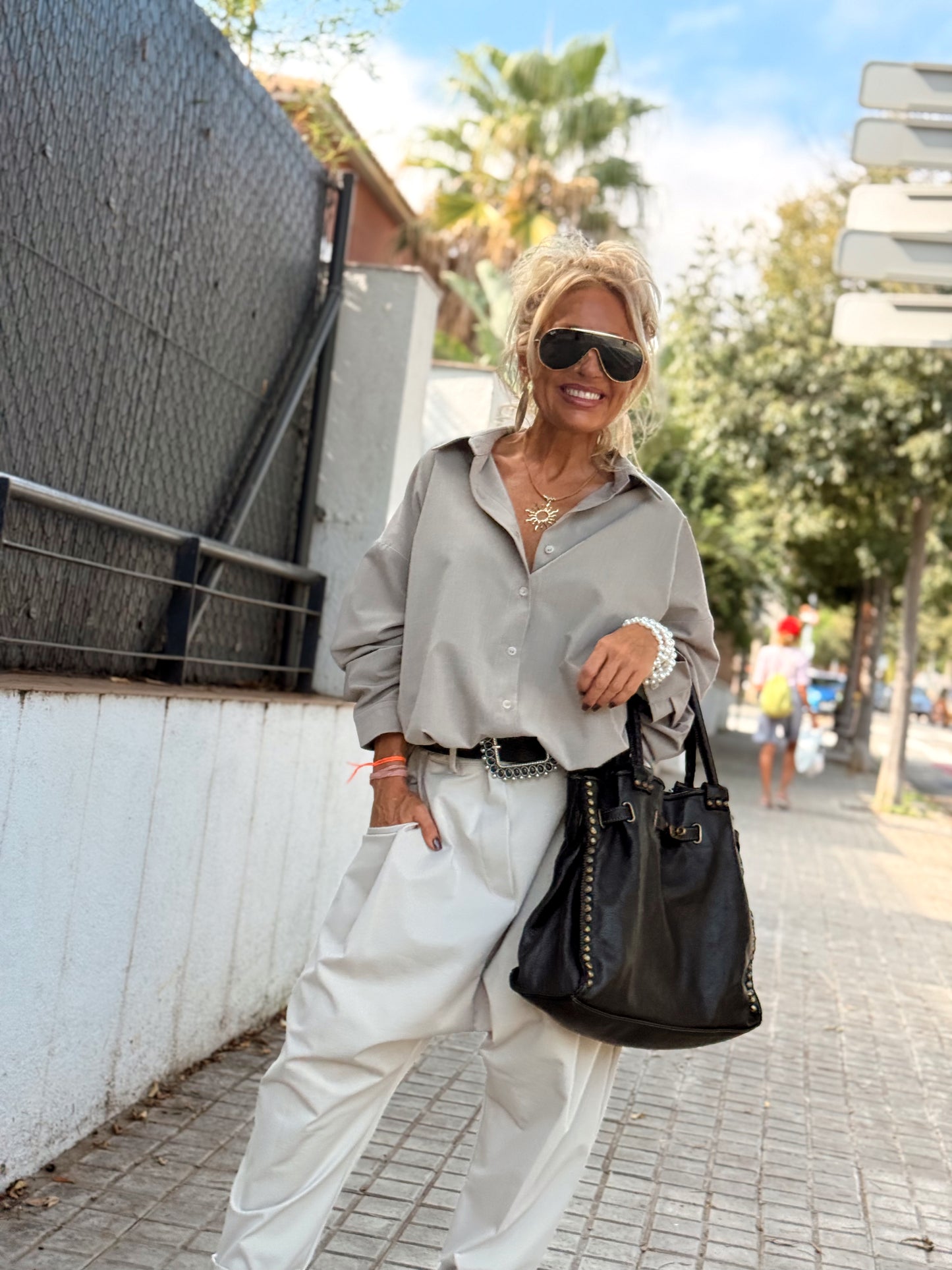 CAMISA OVERSIZE PLIEGUE ENEA MULTICOLOR