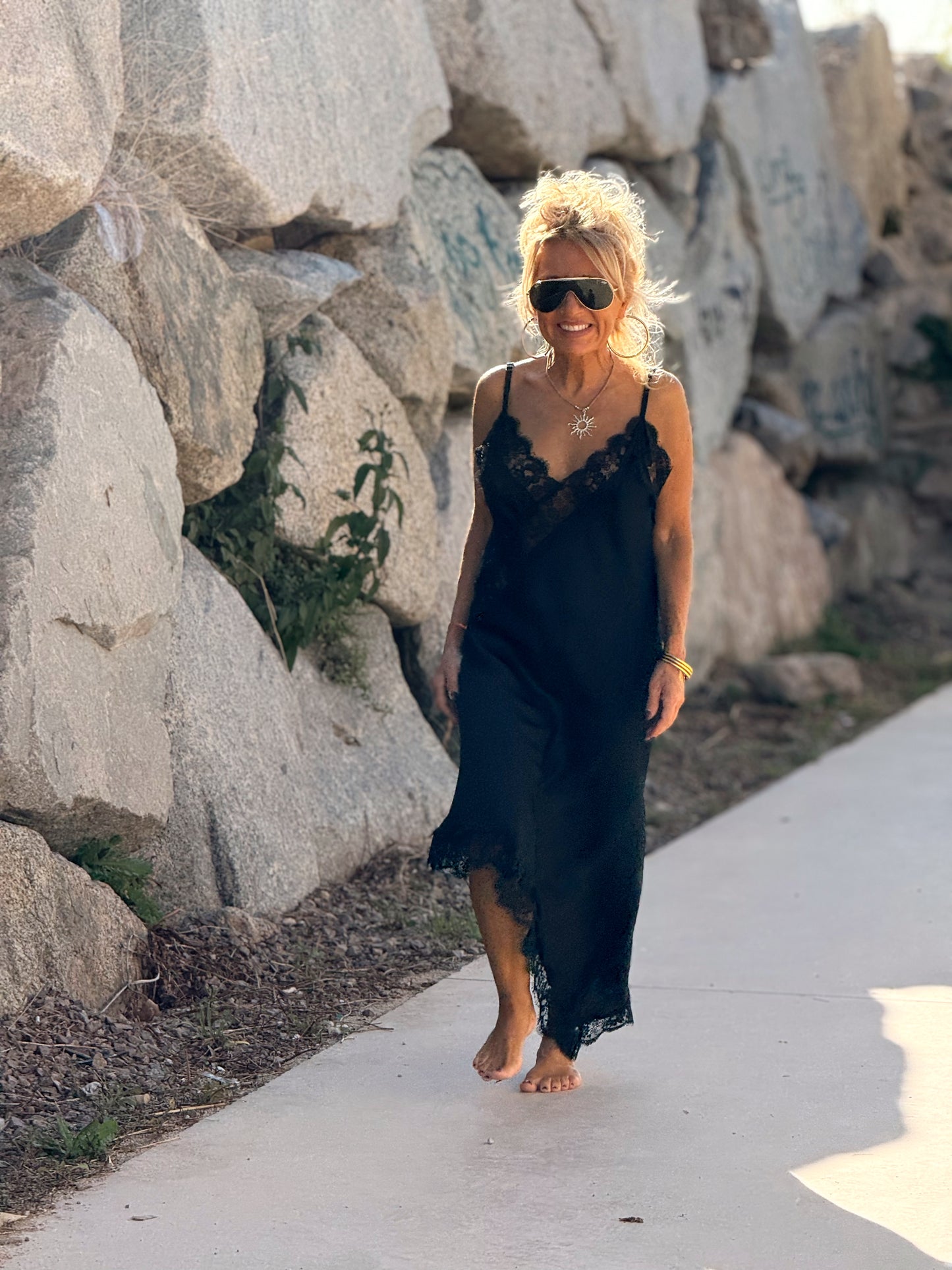 VESTIDO LENCERO ASIMÉTRICO MULTICOLOR