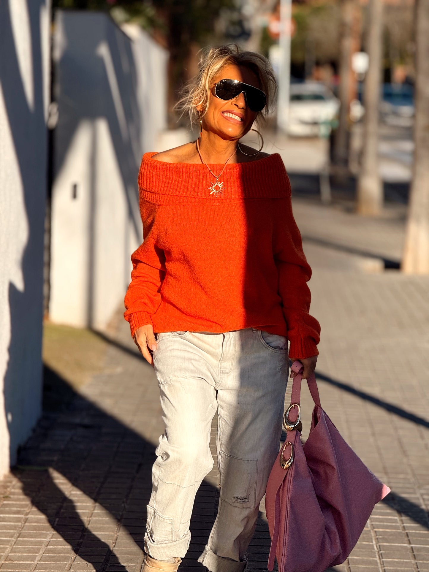 JERSEY DE PUNTO BARDOT MULTICOLOR