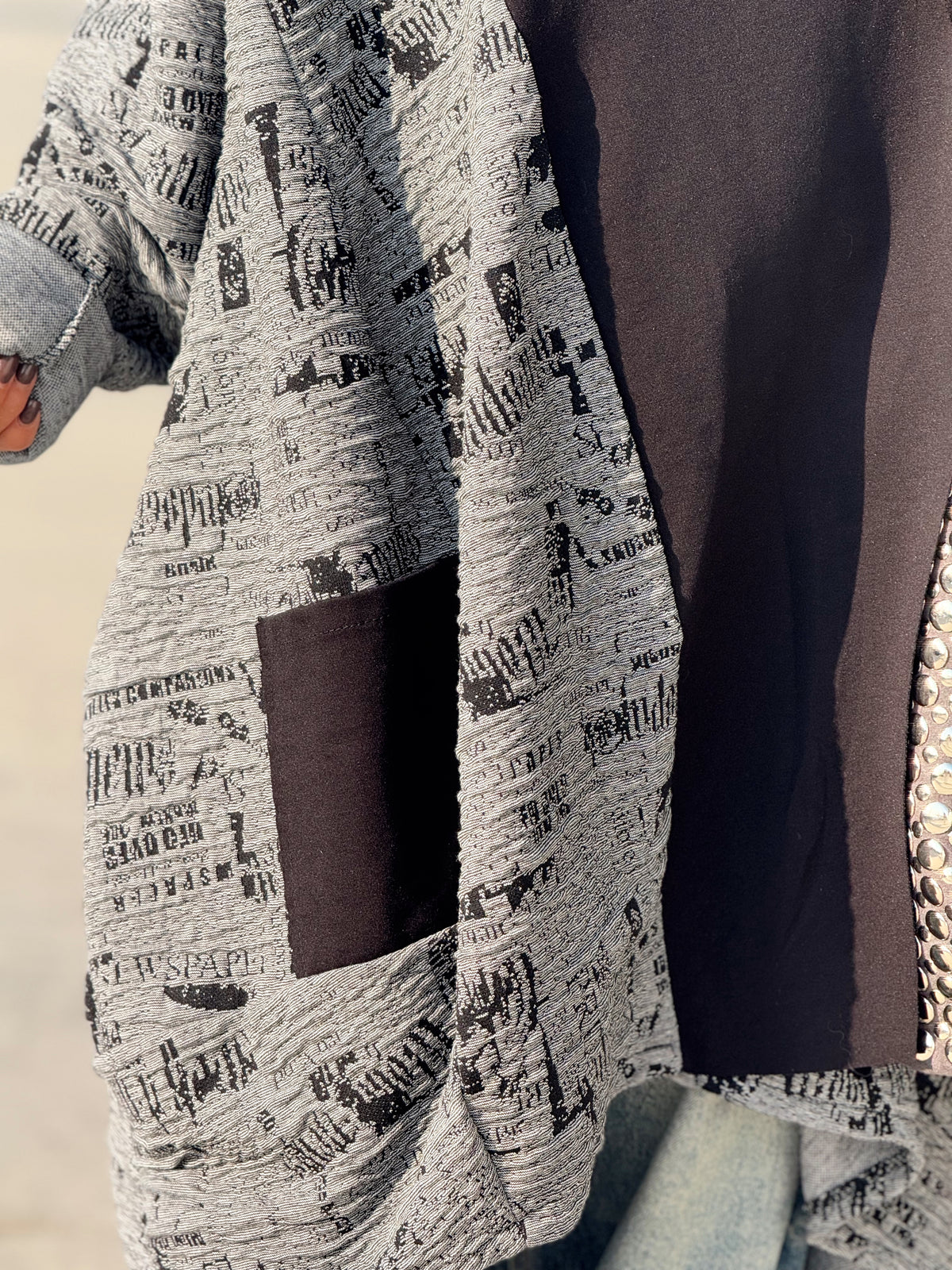 ABRIGO OVERSIZE RITA GRIS