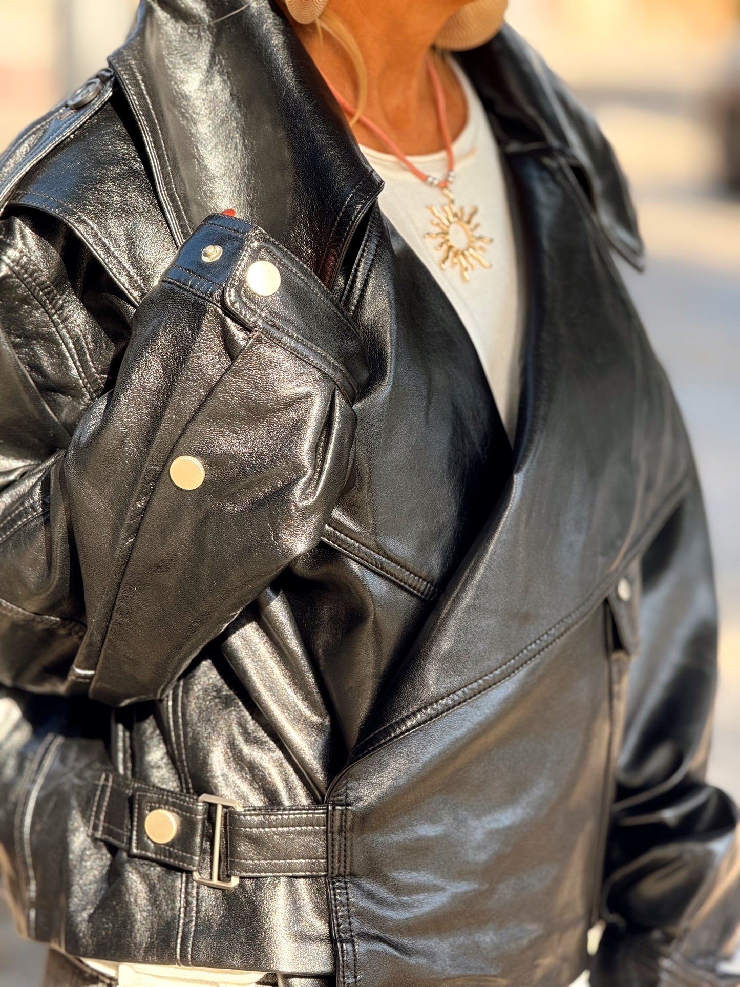 CAZADORA POLIPIEL NEGRO