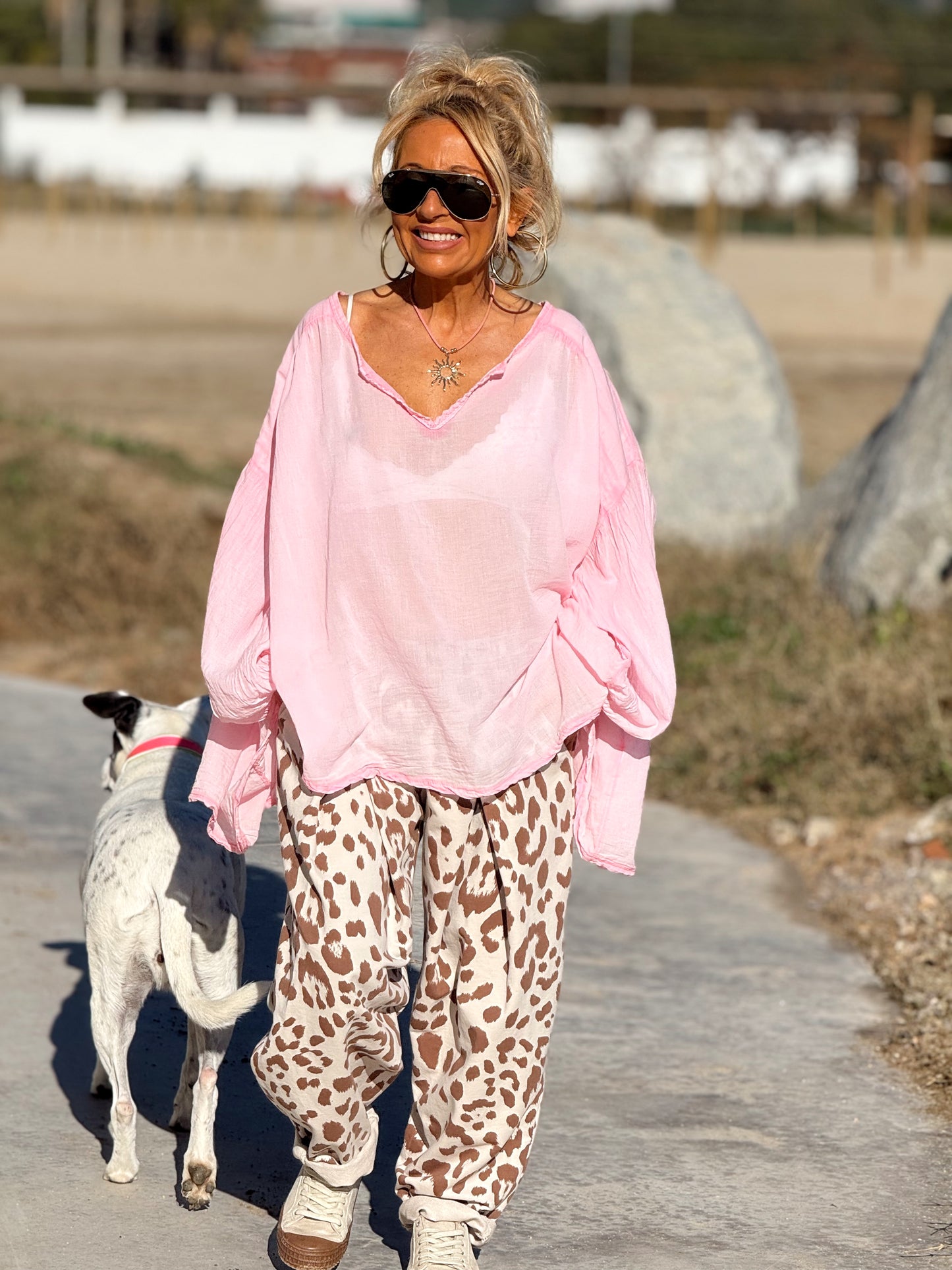 PANTALON BAGGY ANIMAL PRINT MULTICOLOR