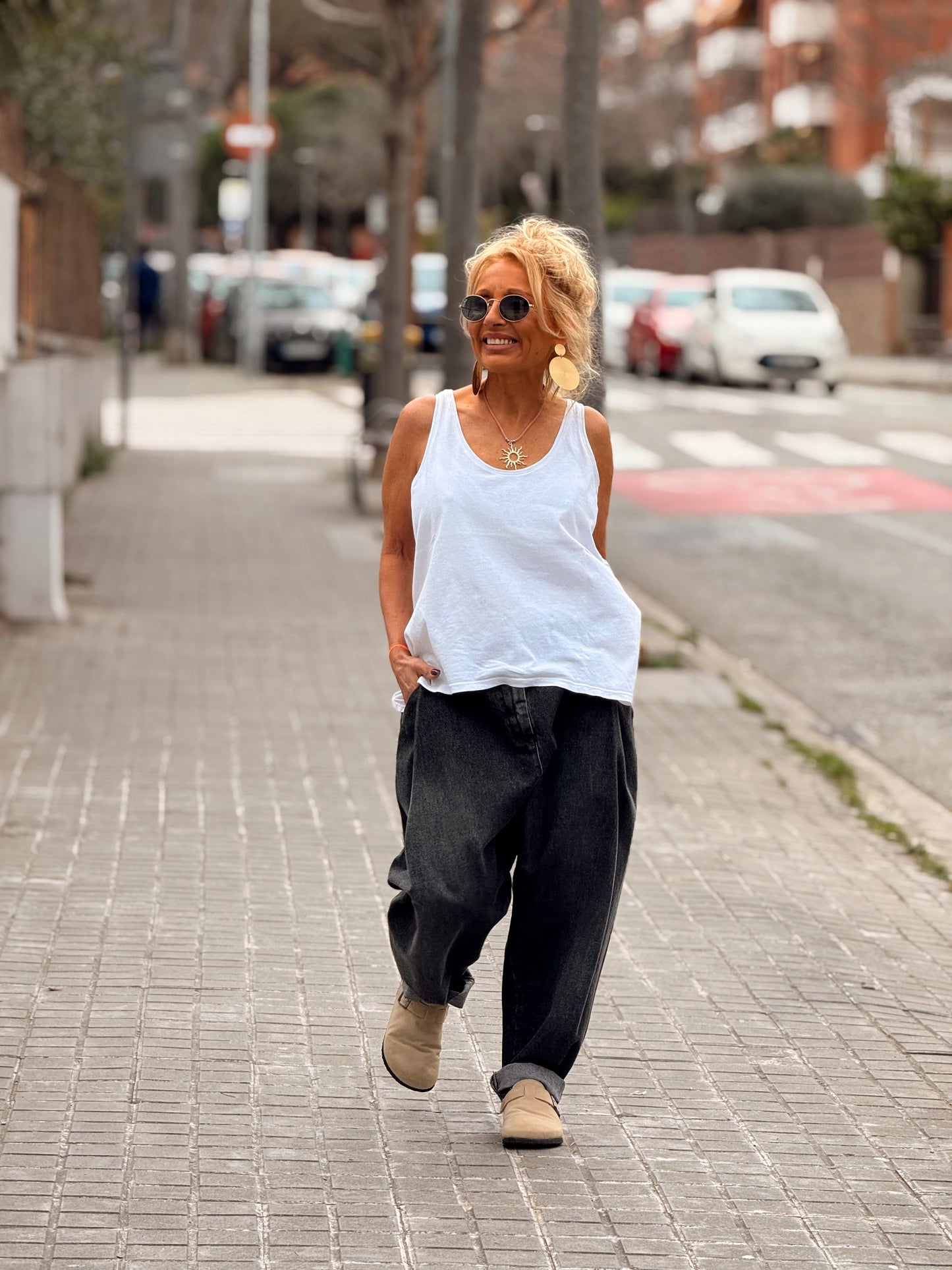 JEANS VAQUEROS BAGGY OVERSIZETHOMAS GRIS OSCURO