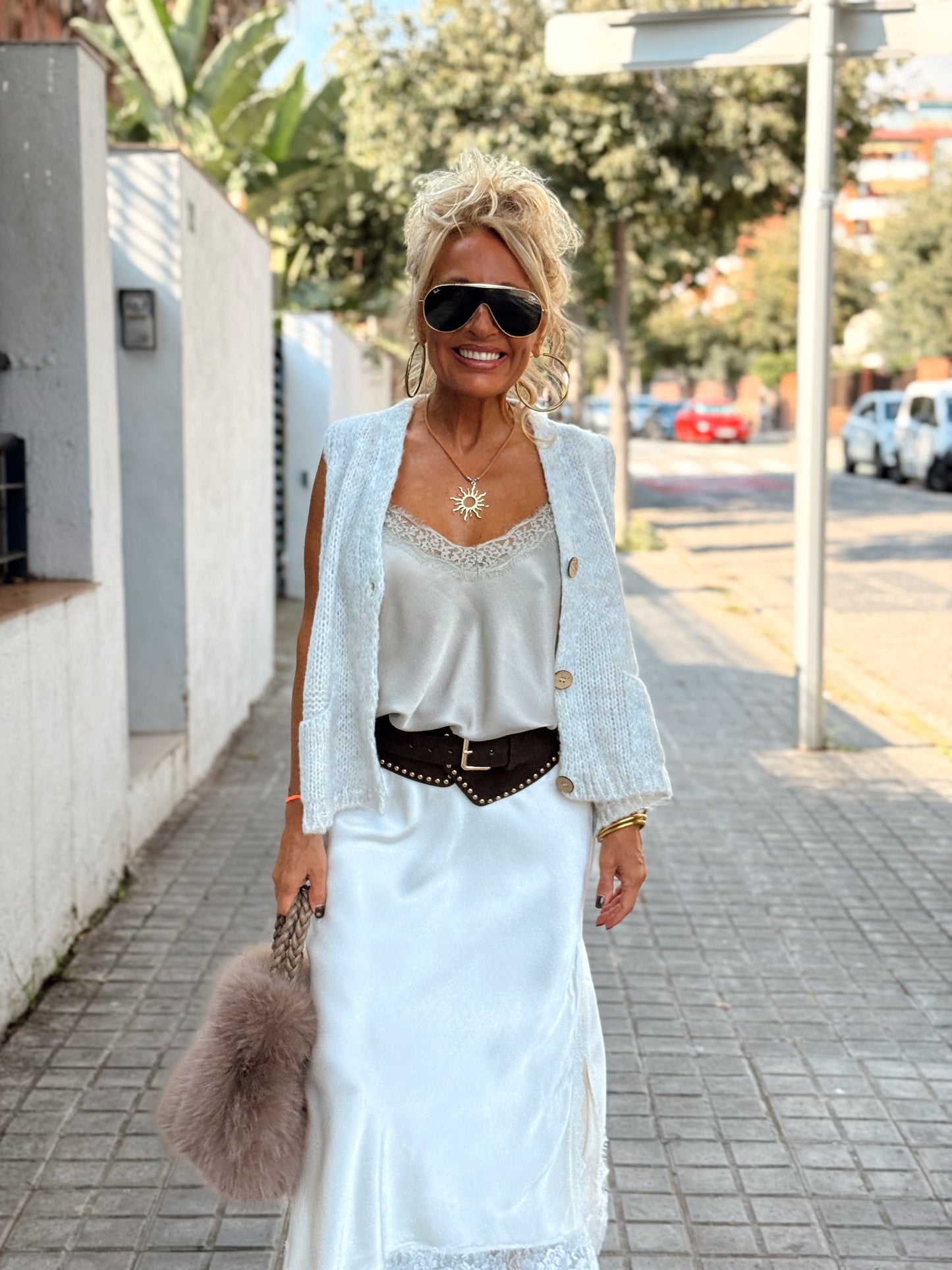 CHALECO DE PUNTO BENEDICTA MULTICOLOR