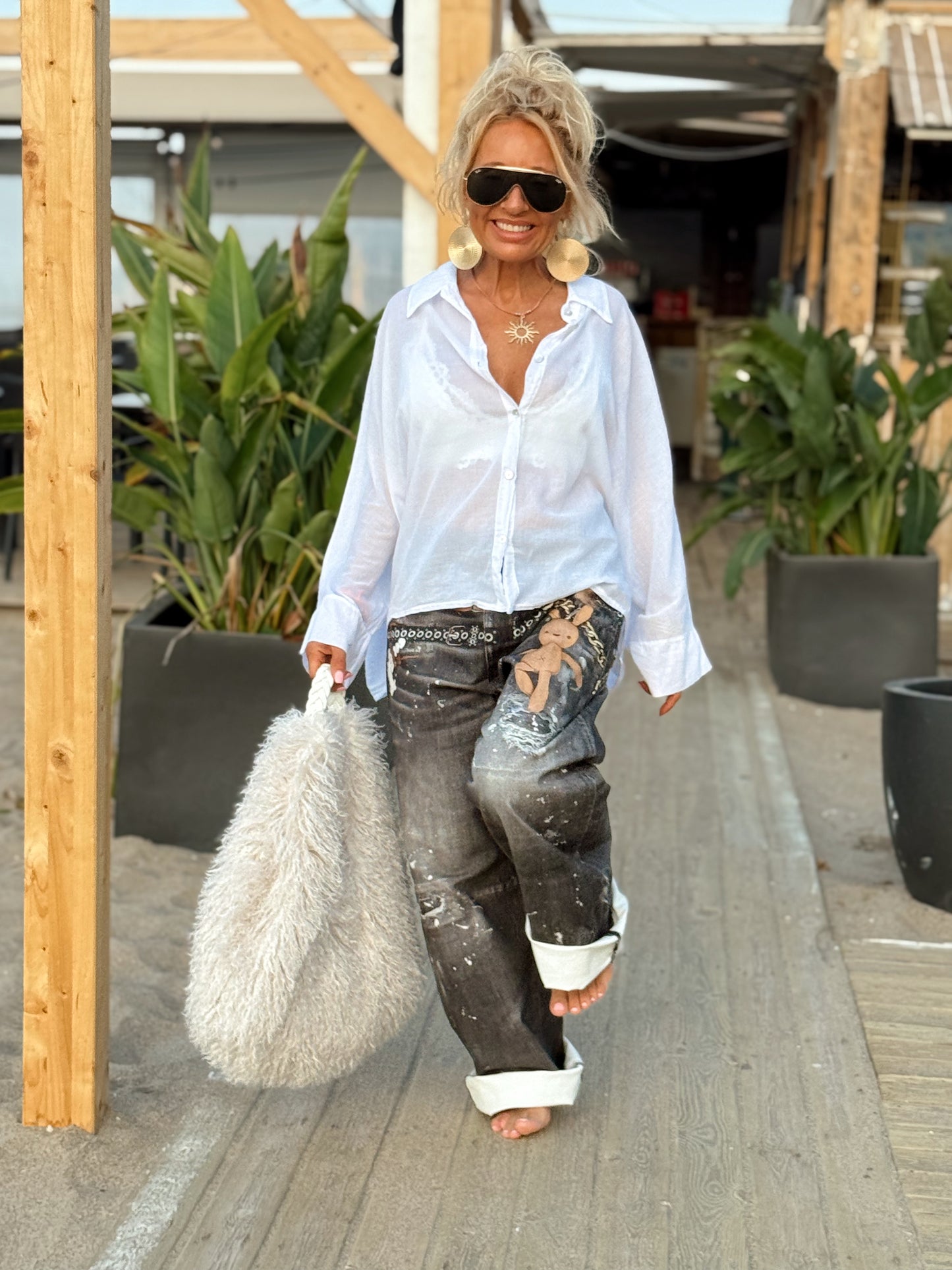 JEANS VAQUEROS MUÑECA GRIS