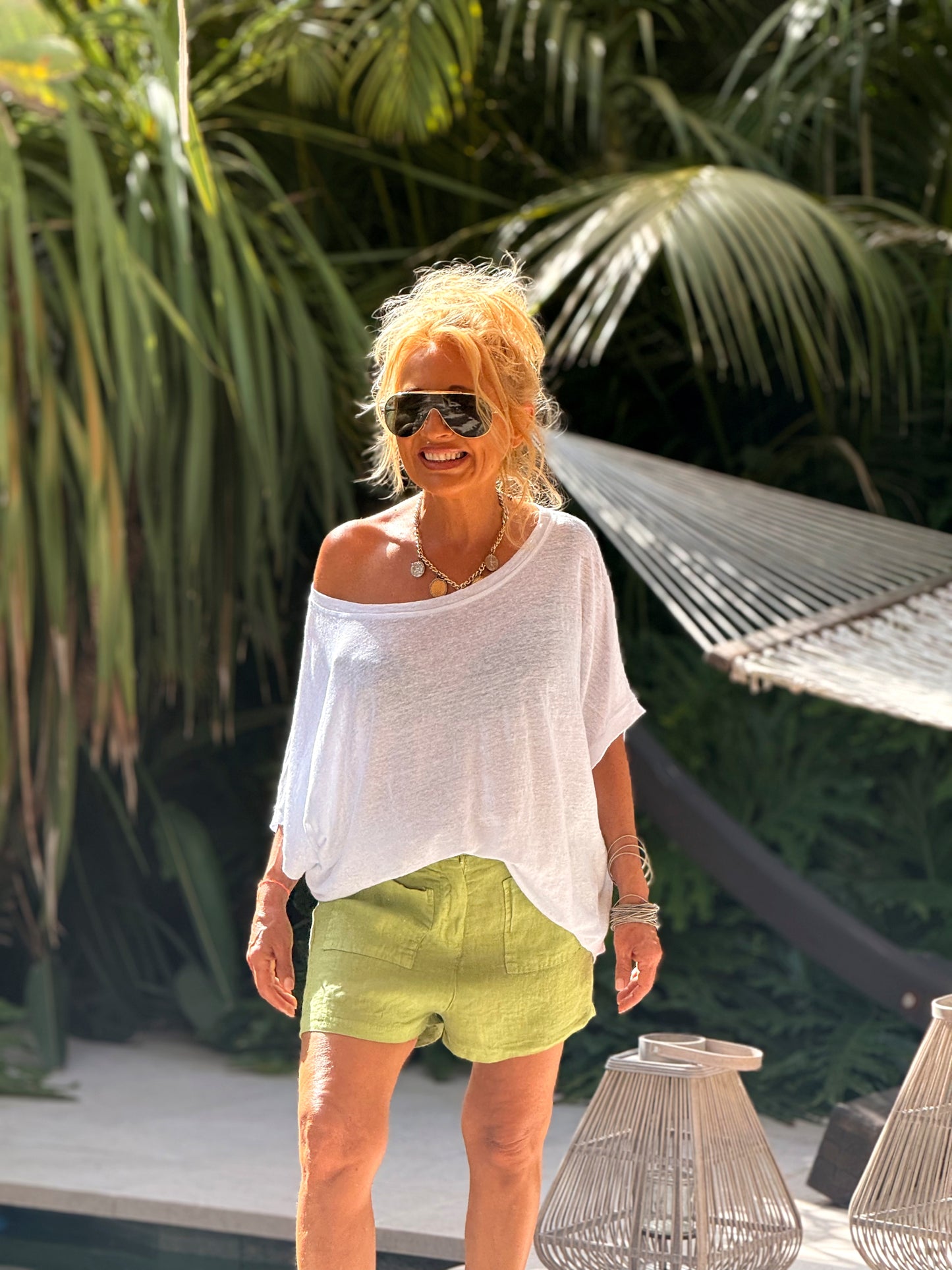 CAMISETA LINO OVERSIZE JULIANA MULTICOLOR