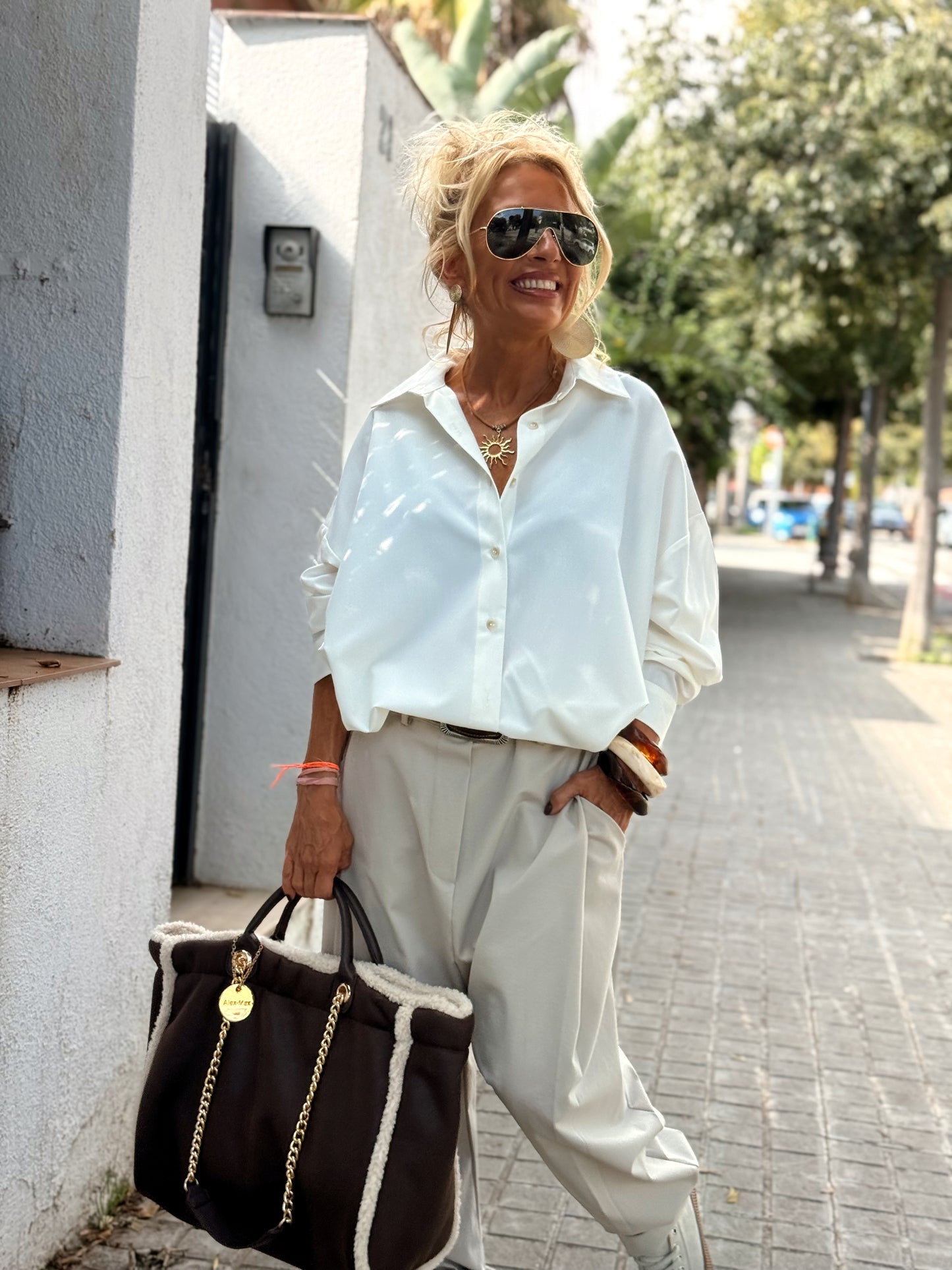 CAMISA OVERSIZE PLIEGUE ENEA MULTICOLOR