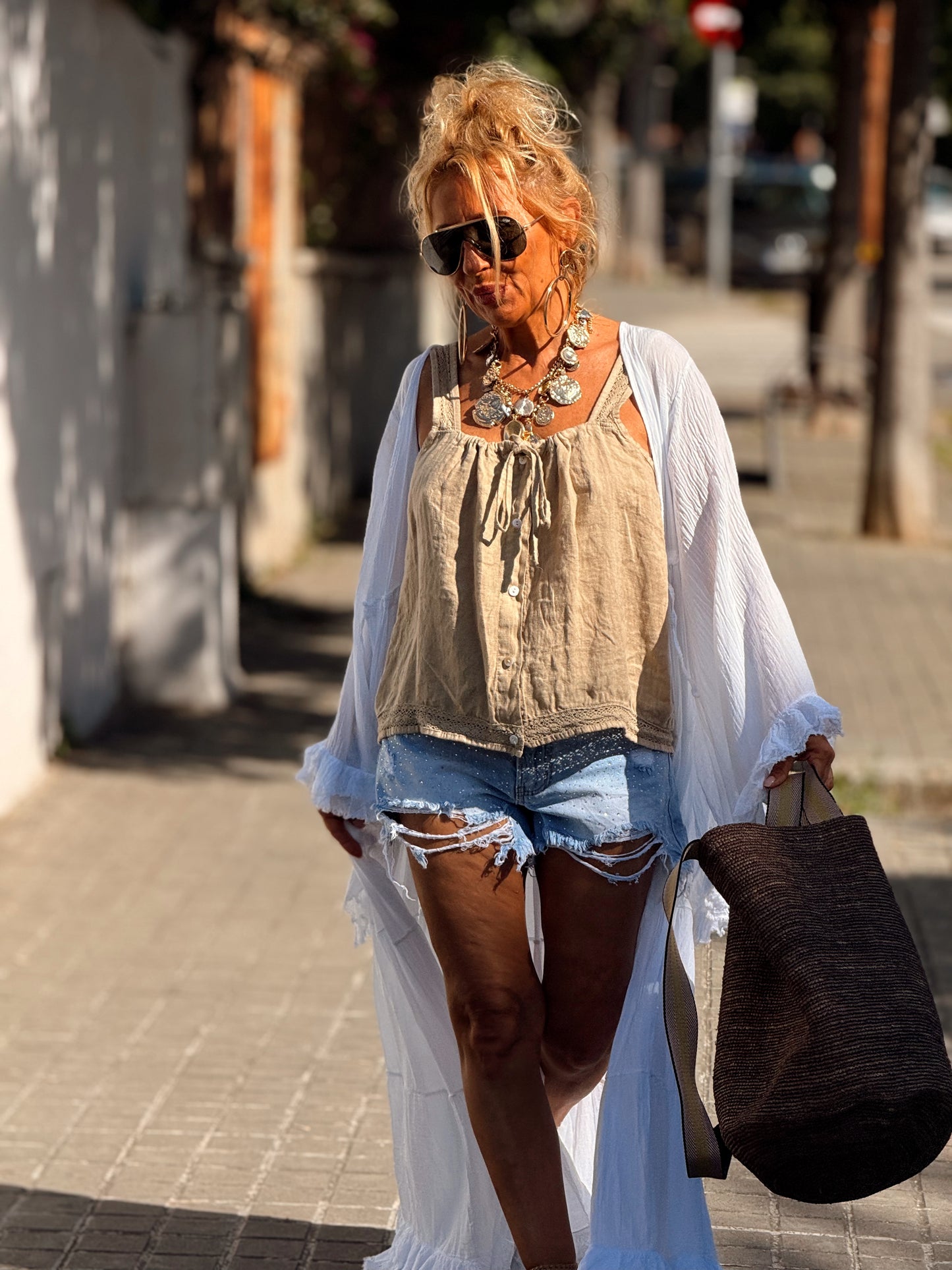 KIMONO SUPER OVERSIZE BOHO MULTICOLOR