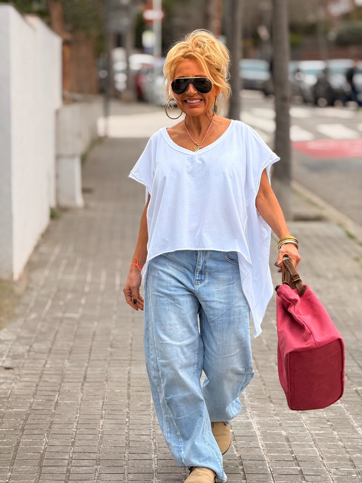 CAMISETA ASIMÉTRICA SACHA MULTICOLOR