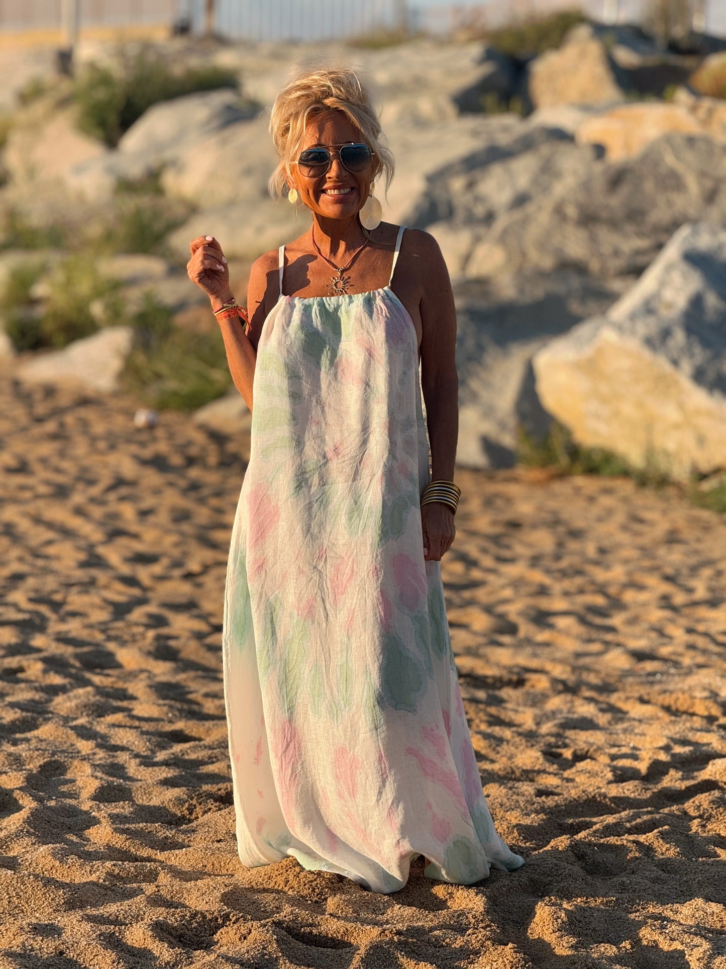 VESTIDO TYE&DYE MENTA-ROSA