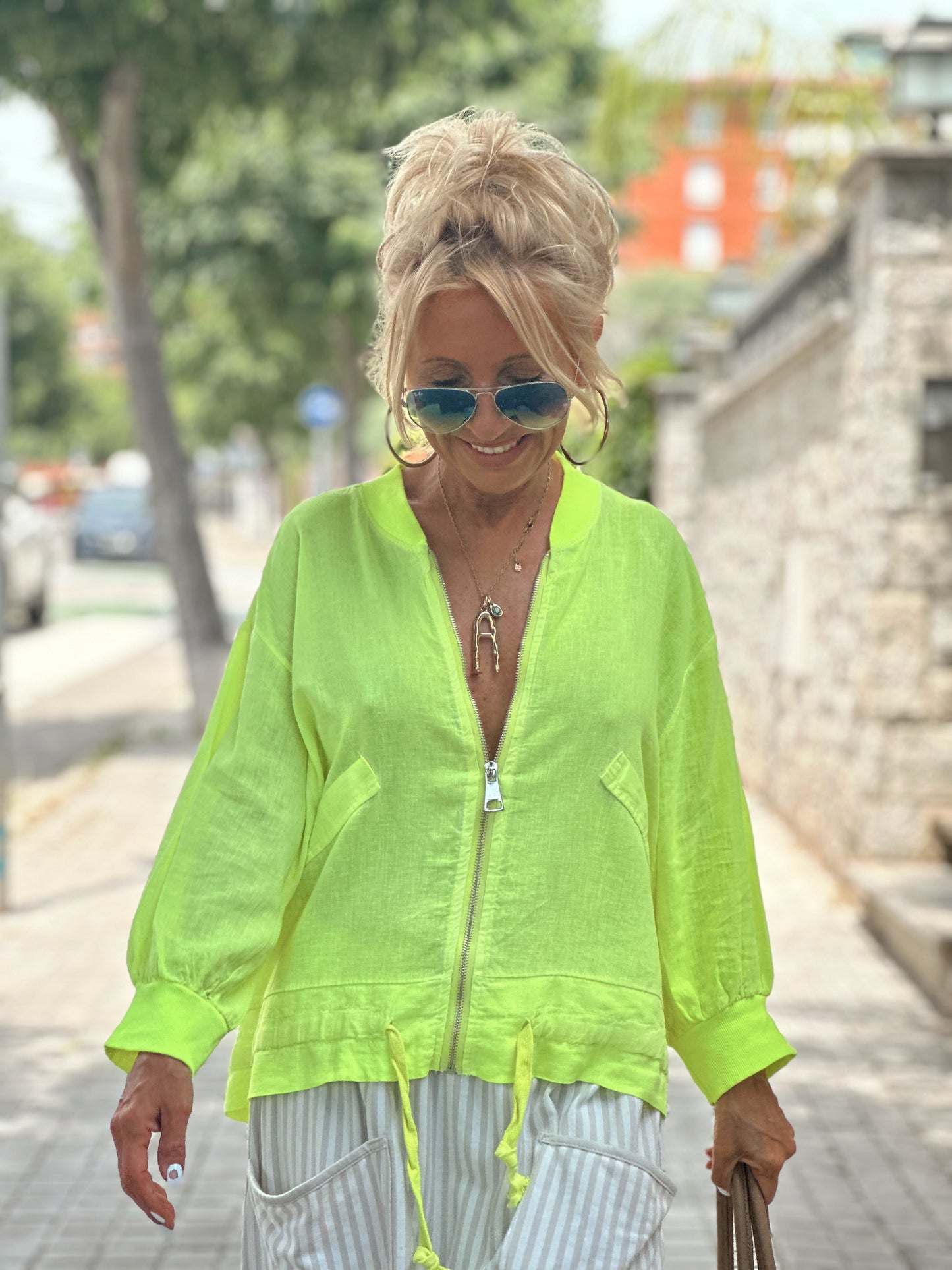 BOMBERS LINO ASTRID AMARILLO NEON