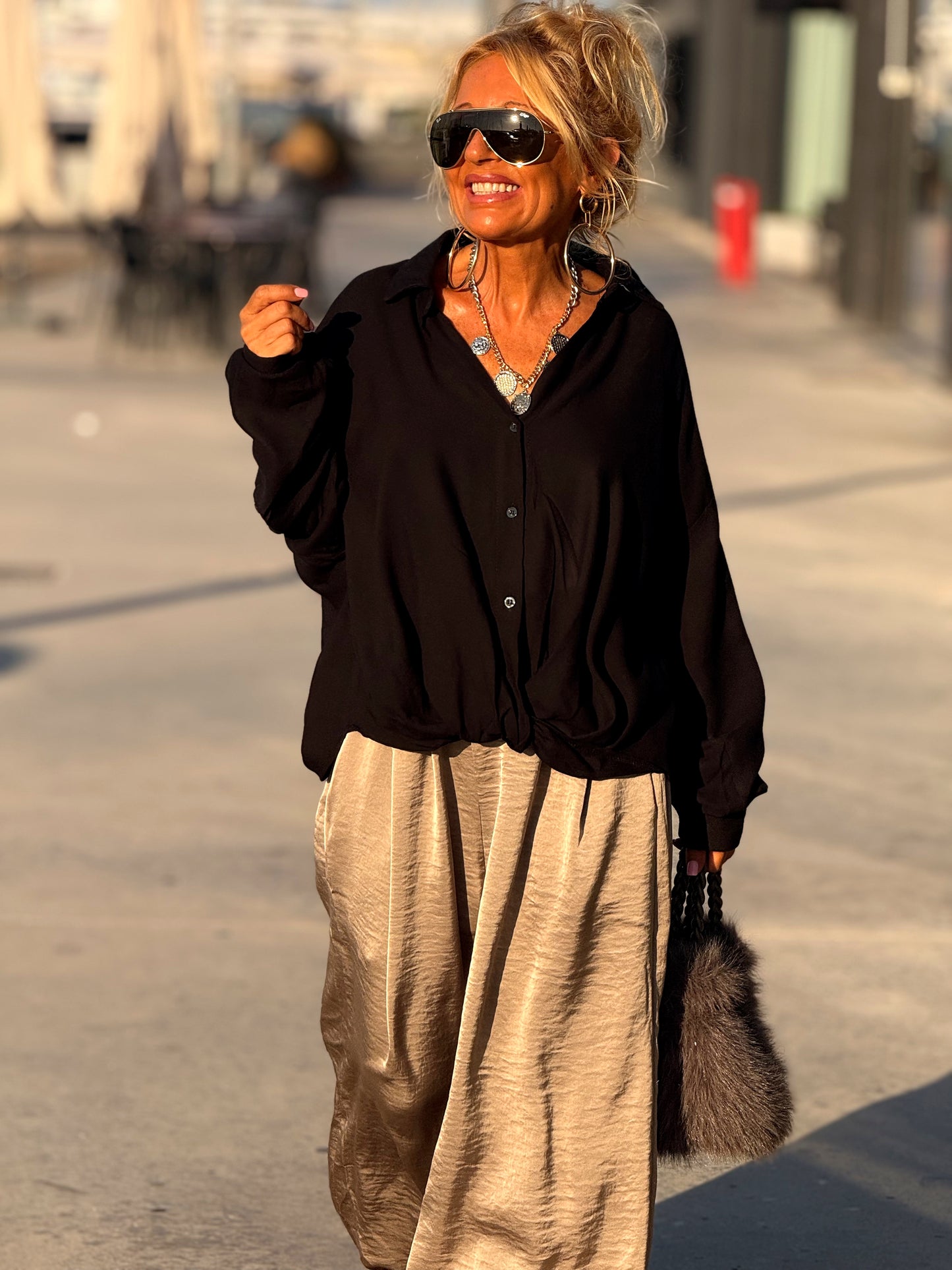CAMISA OVERSIZE ARIANA MULTICOLOR