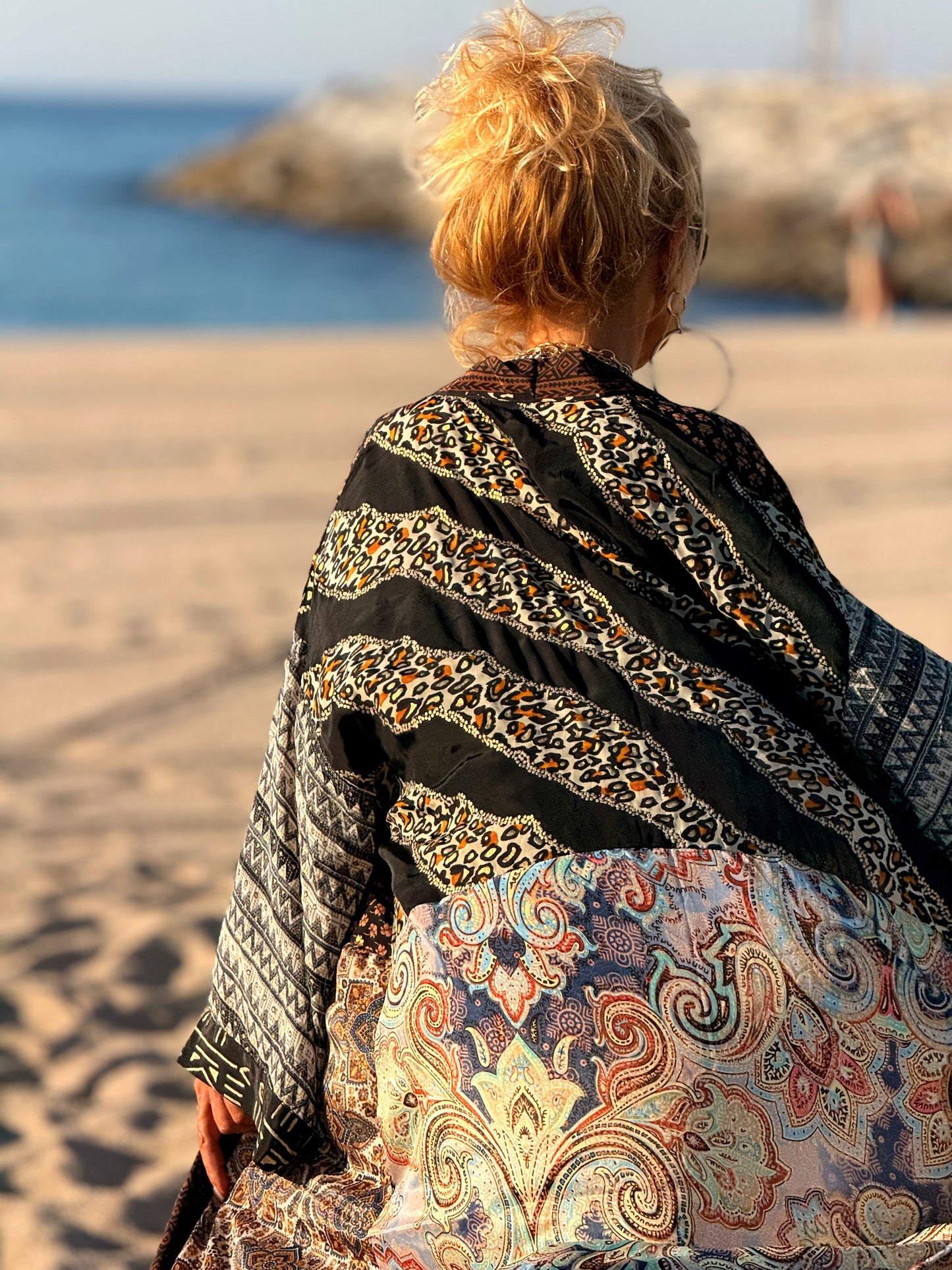 KIMONO ESTAMPADO MANGA 3/4 MULTICOLOR