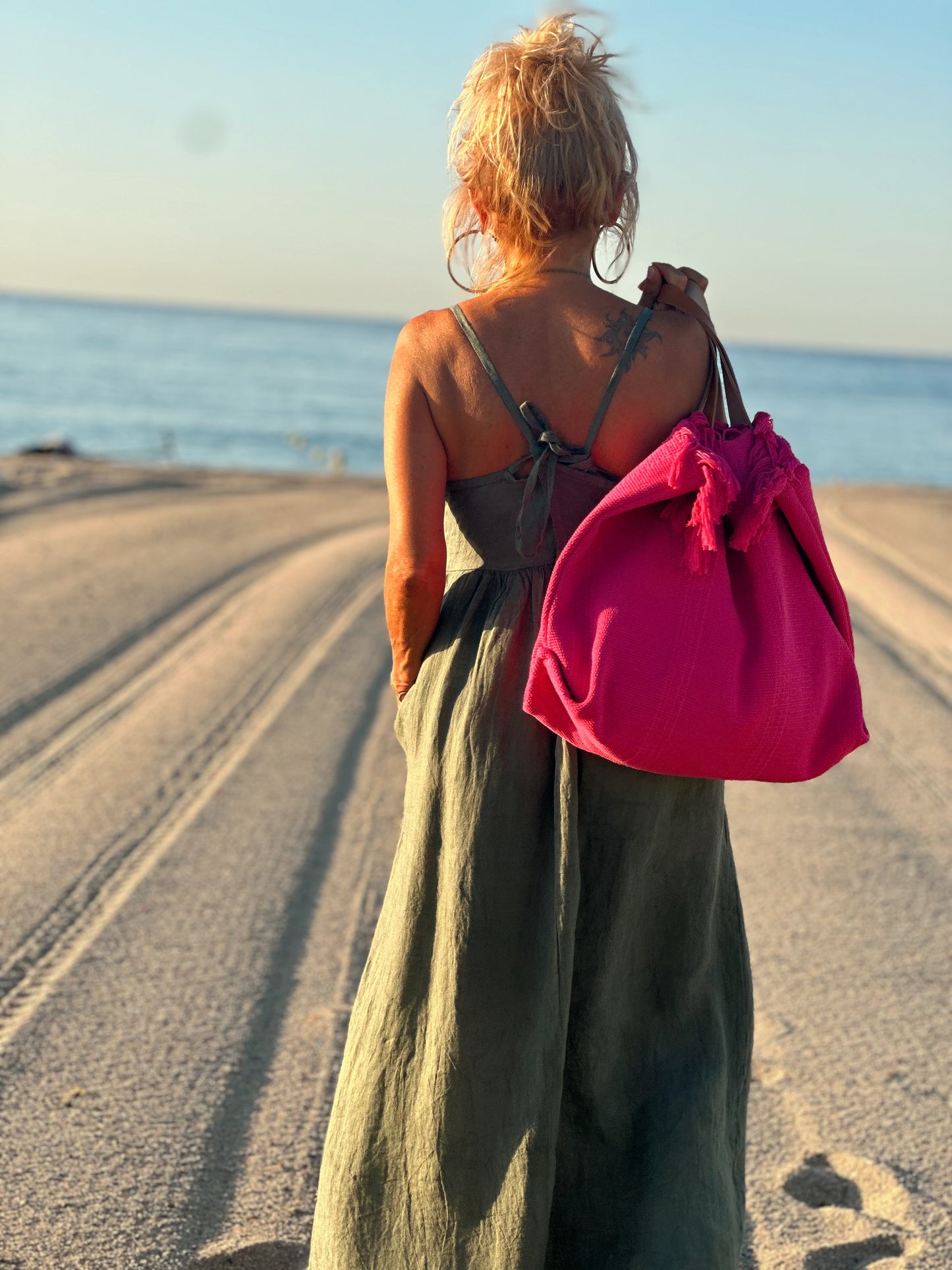 BOLSO PLAYA FUCSIA