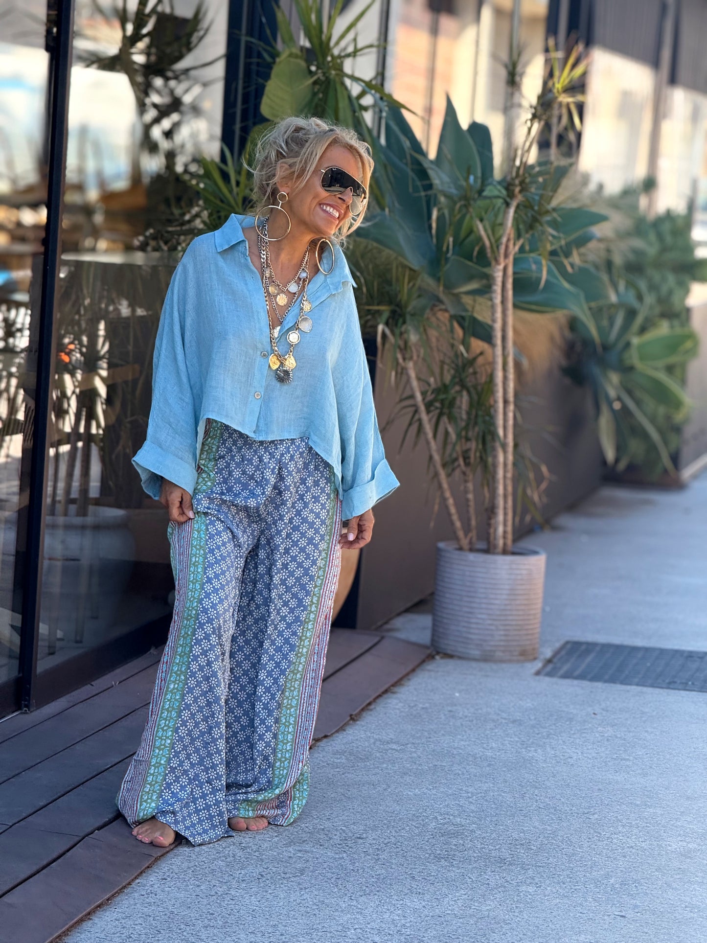 PANTALON HIPPIE CHIC ESTAMPADO MULTICOLOR