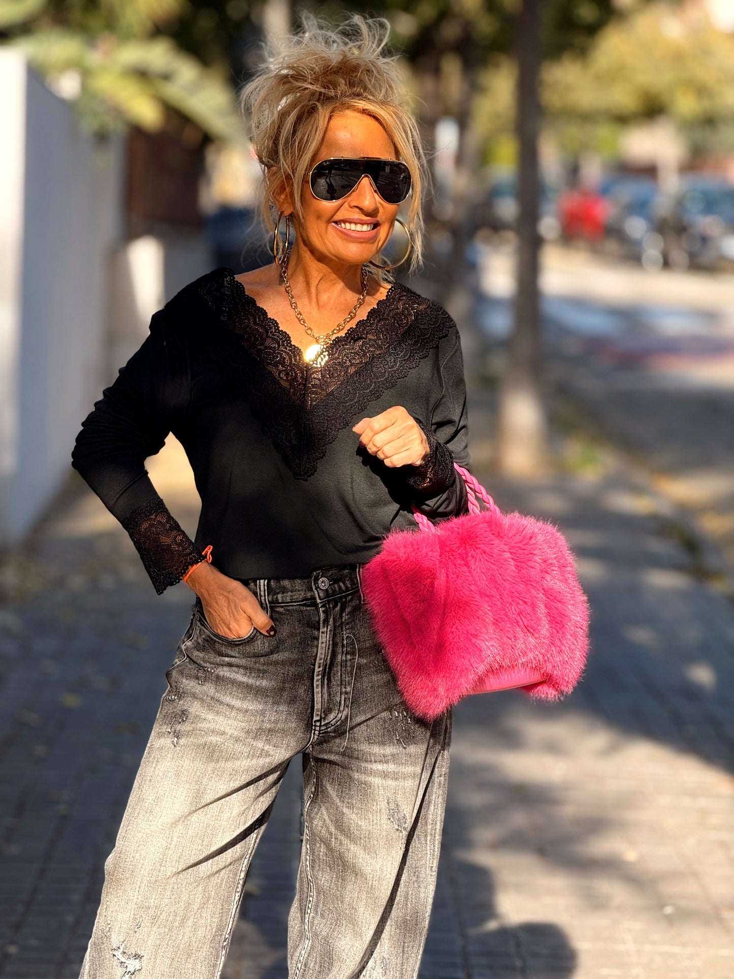 CAMISETA LENCERO SUPER OVERSIZE ANDREA MULTICOLOR