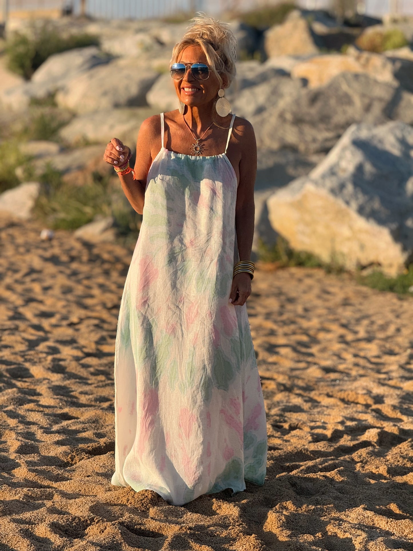 VESTIDO TYE&DYE MENTA-ROSA