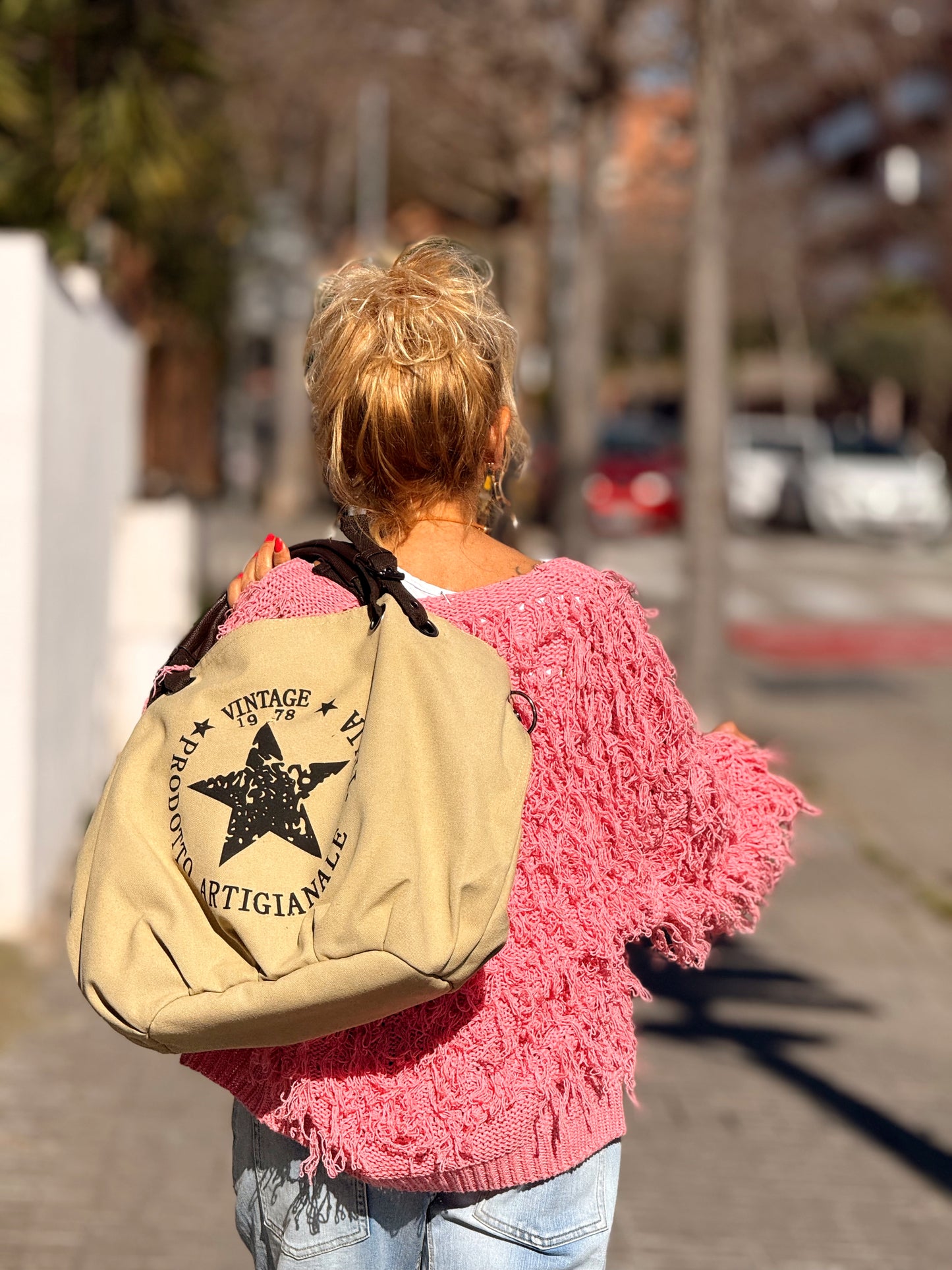 BOLSO OVERSIZE ESTRELLA ⭐️ BEIGE