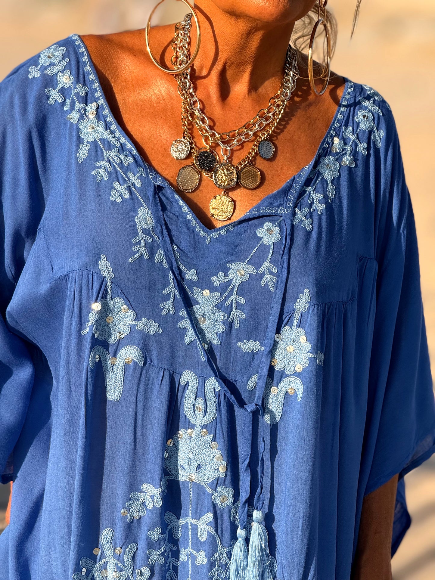 VESTIDO KAFTAN MIKONOS MULTICOLOR