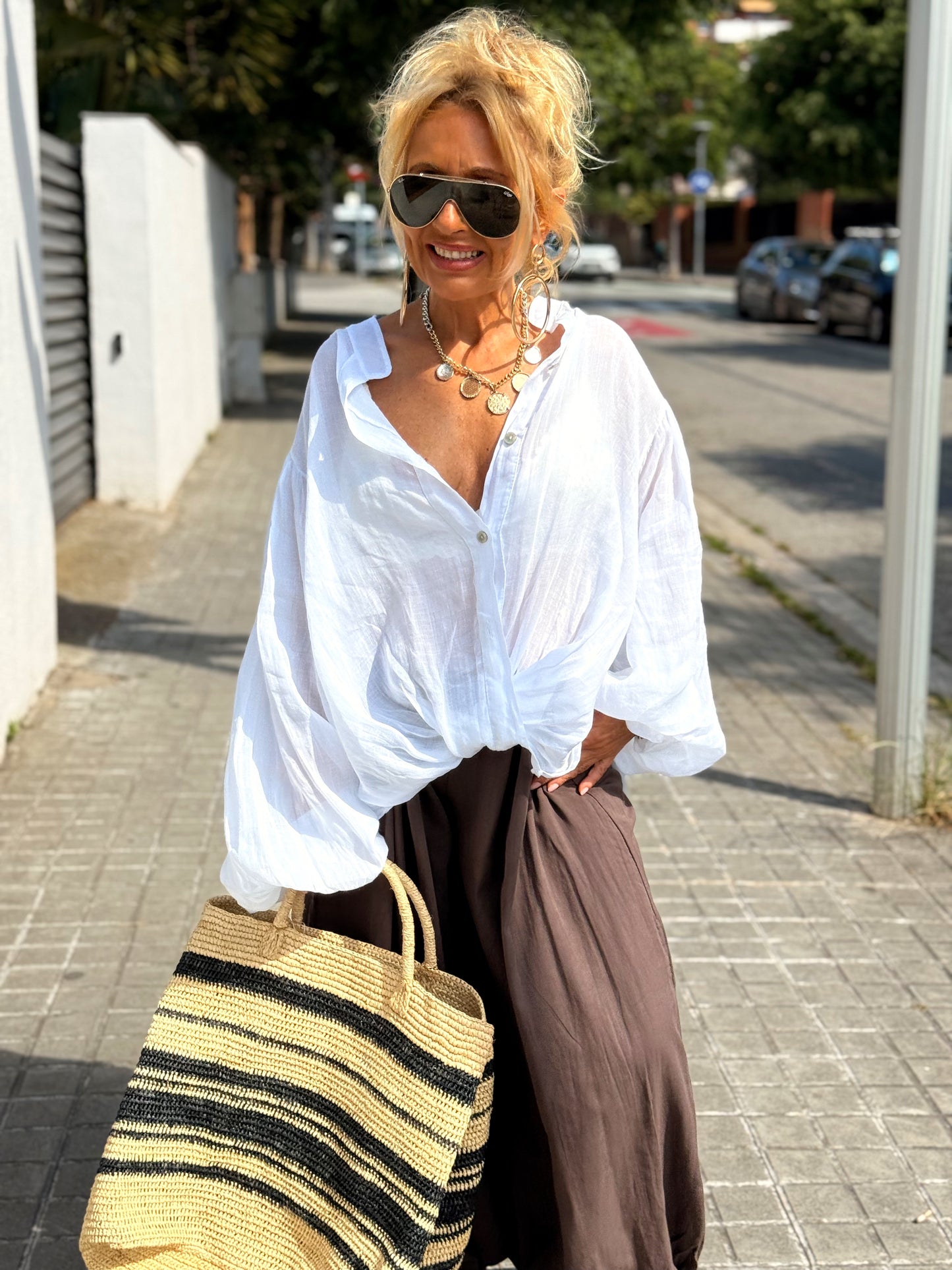 PANTALON MARI OVERSIZE MULTICOLOR