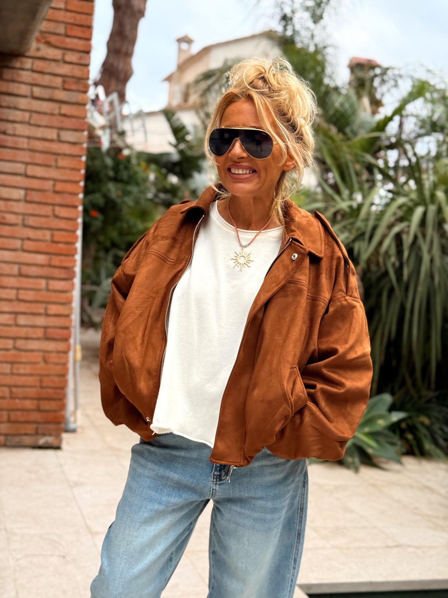 CAZADORA ANTE GUSTAVE CAMEL