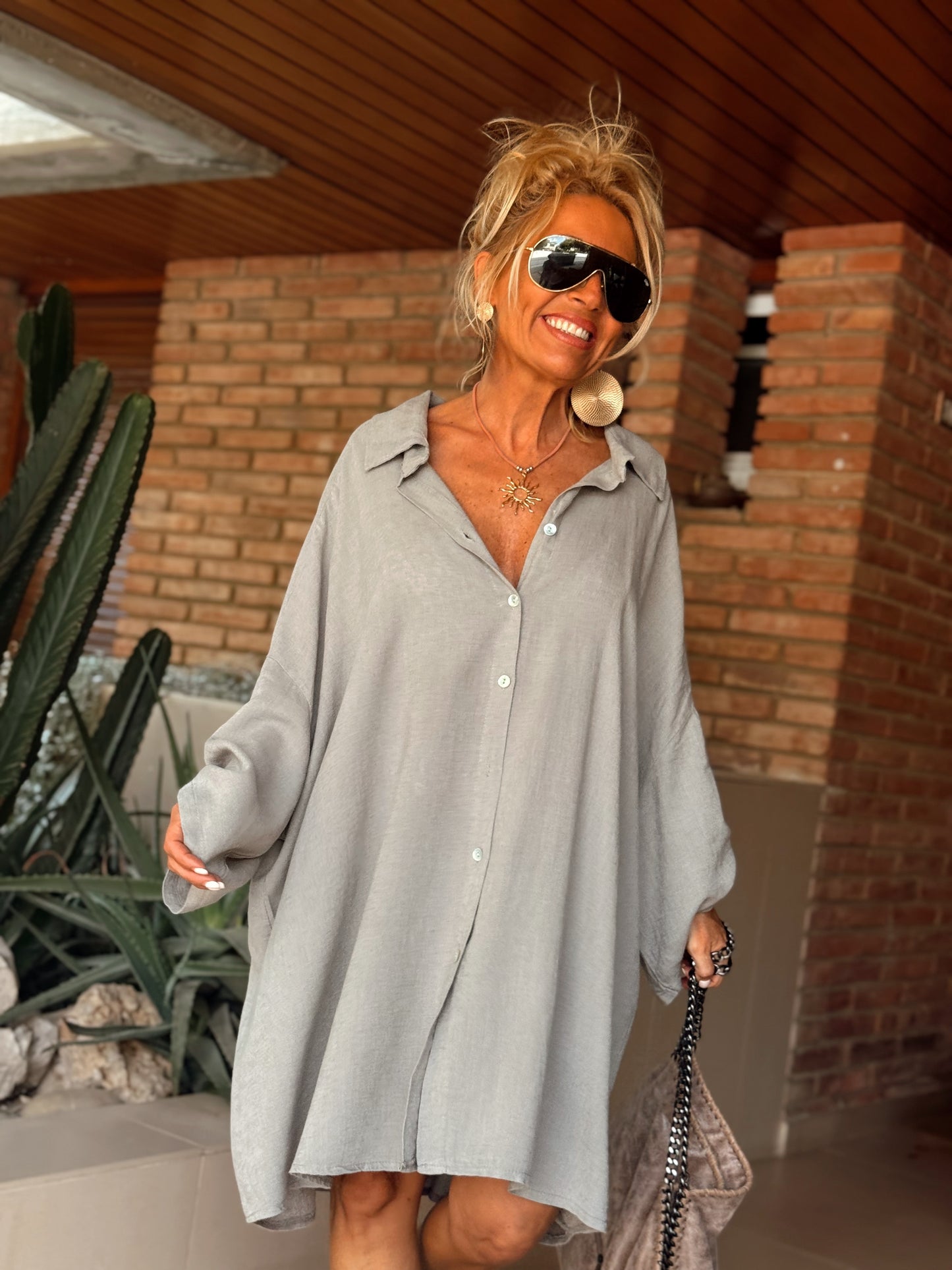 CAMISA OVERSIZE C’EST LA VIE TOPO