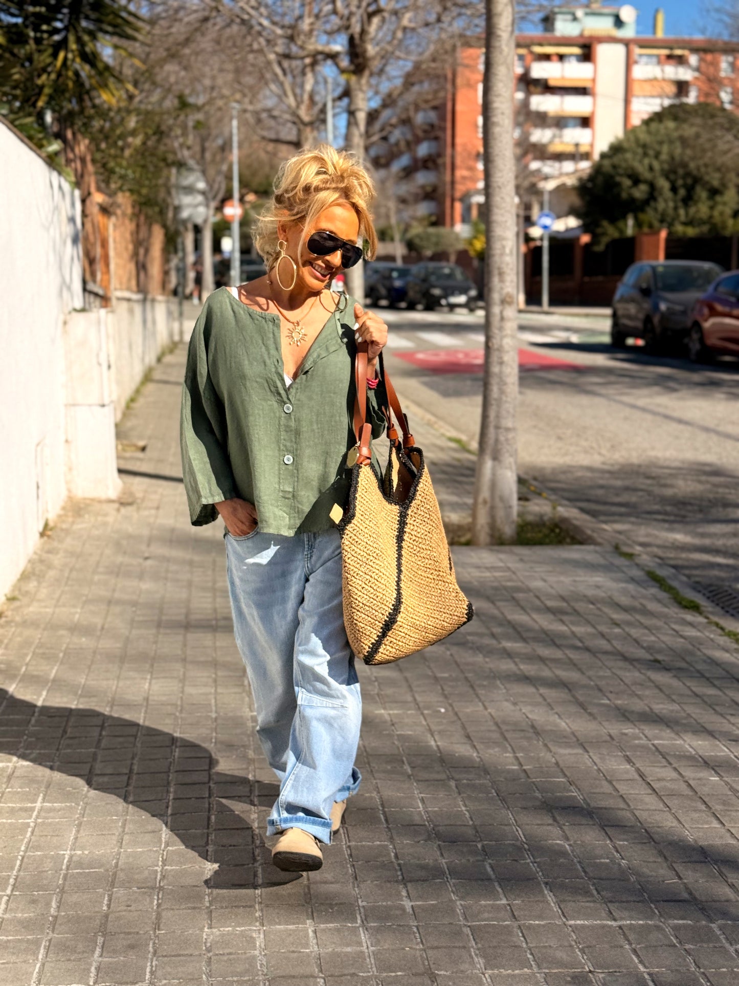 BLUSA DE LINO FABIO MULTICOLOR