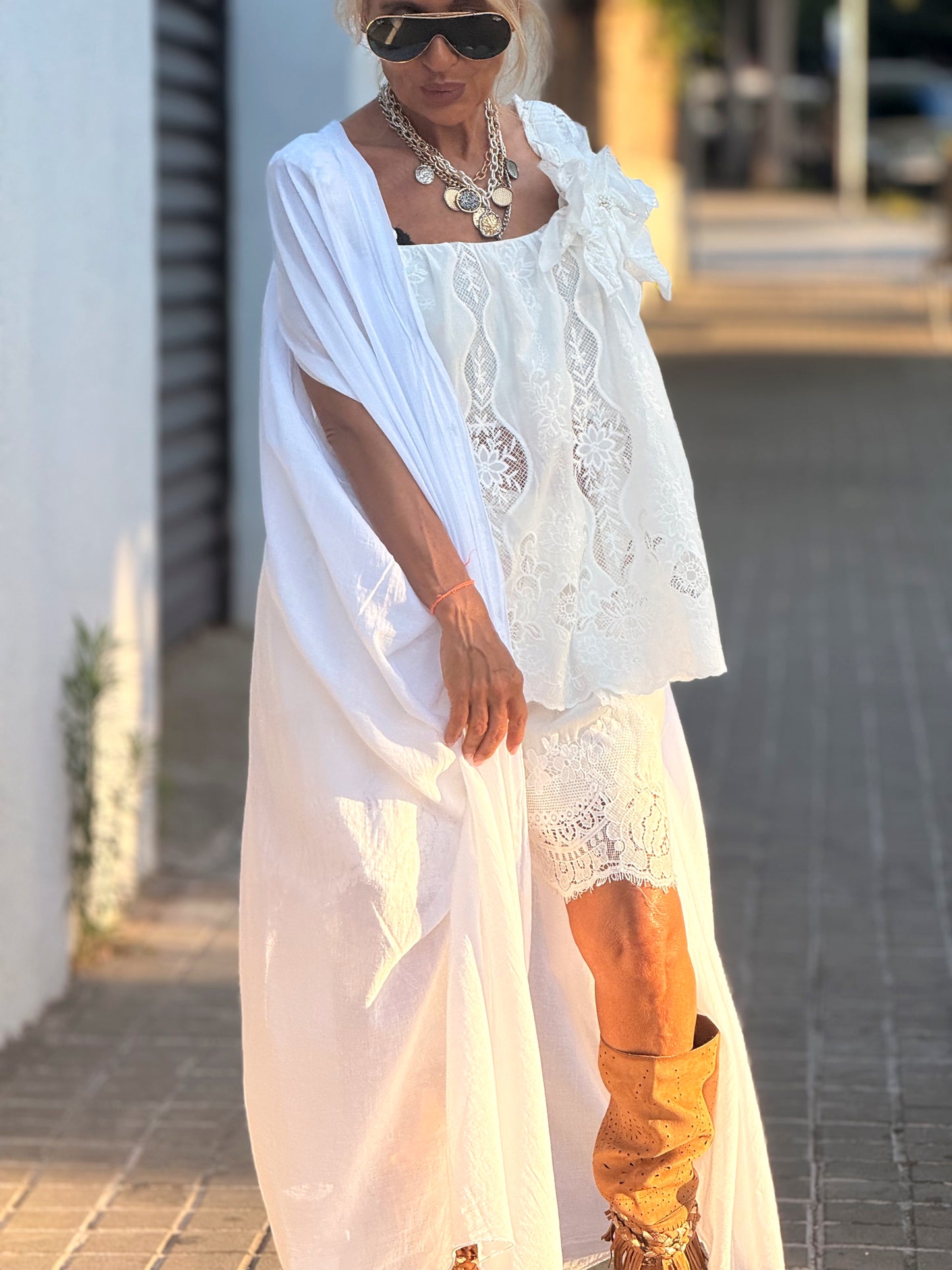 VESTIDO- TÚNICA SUPER OVERSIZE SANDRINE MULTICOLOR