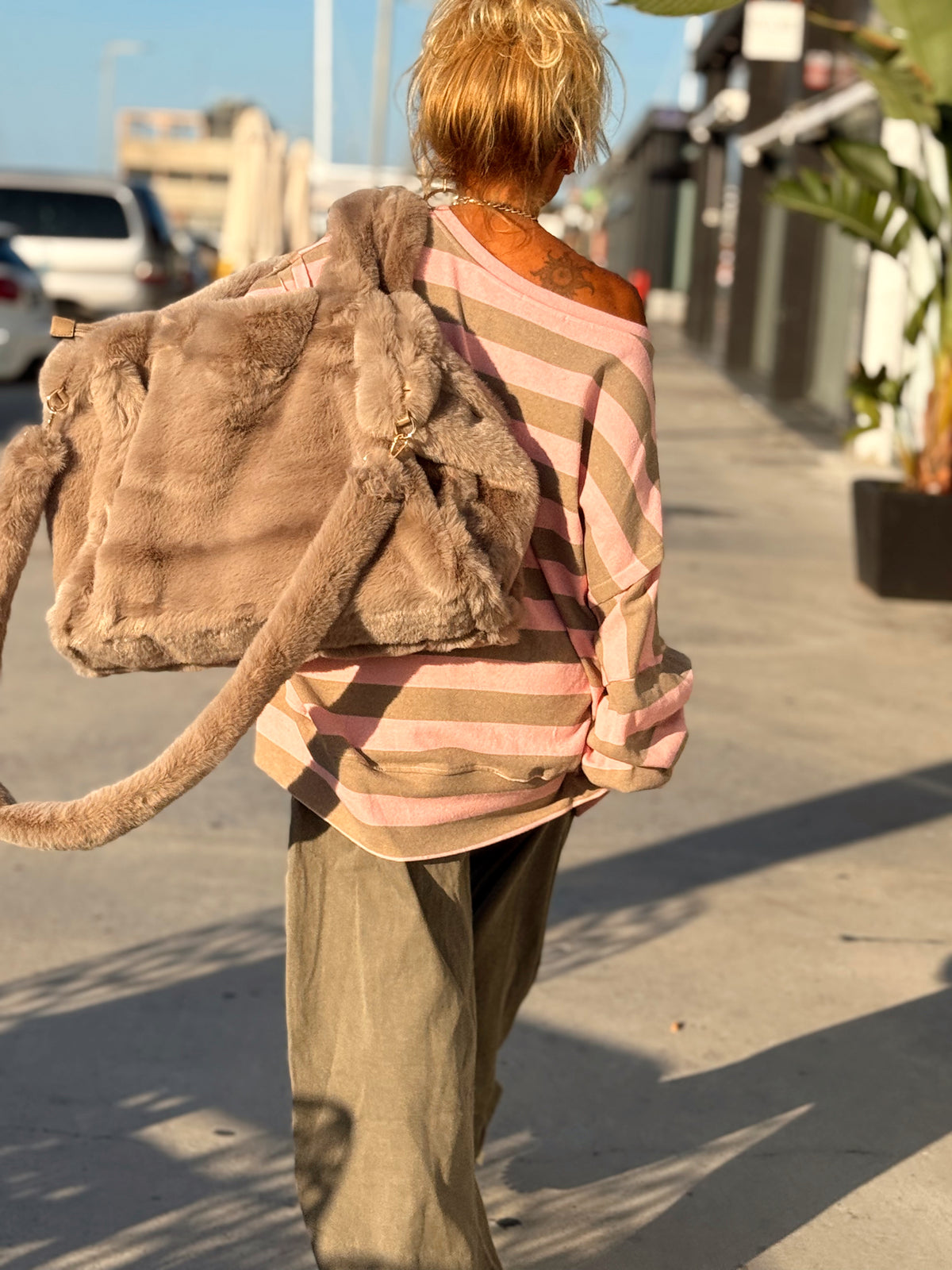 BOLSO XL PELO SINTÉTICO JORDI MULTICOLOR