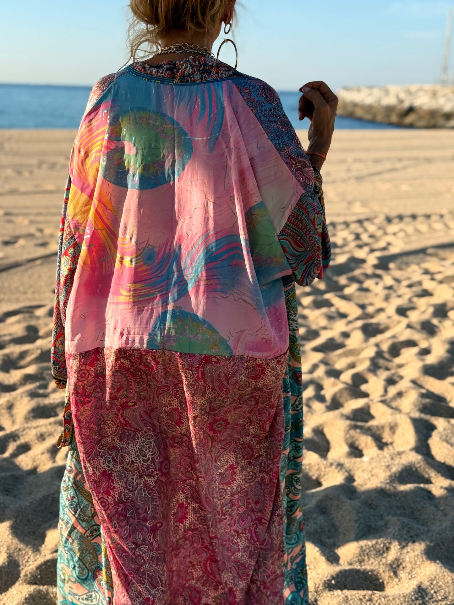 KIMONO ESTAMPADO MANGA 3/4 MULTICOLOR