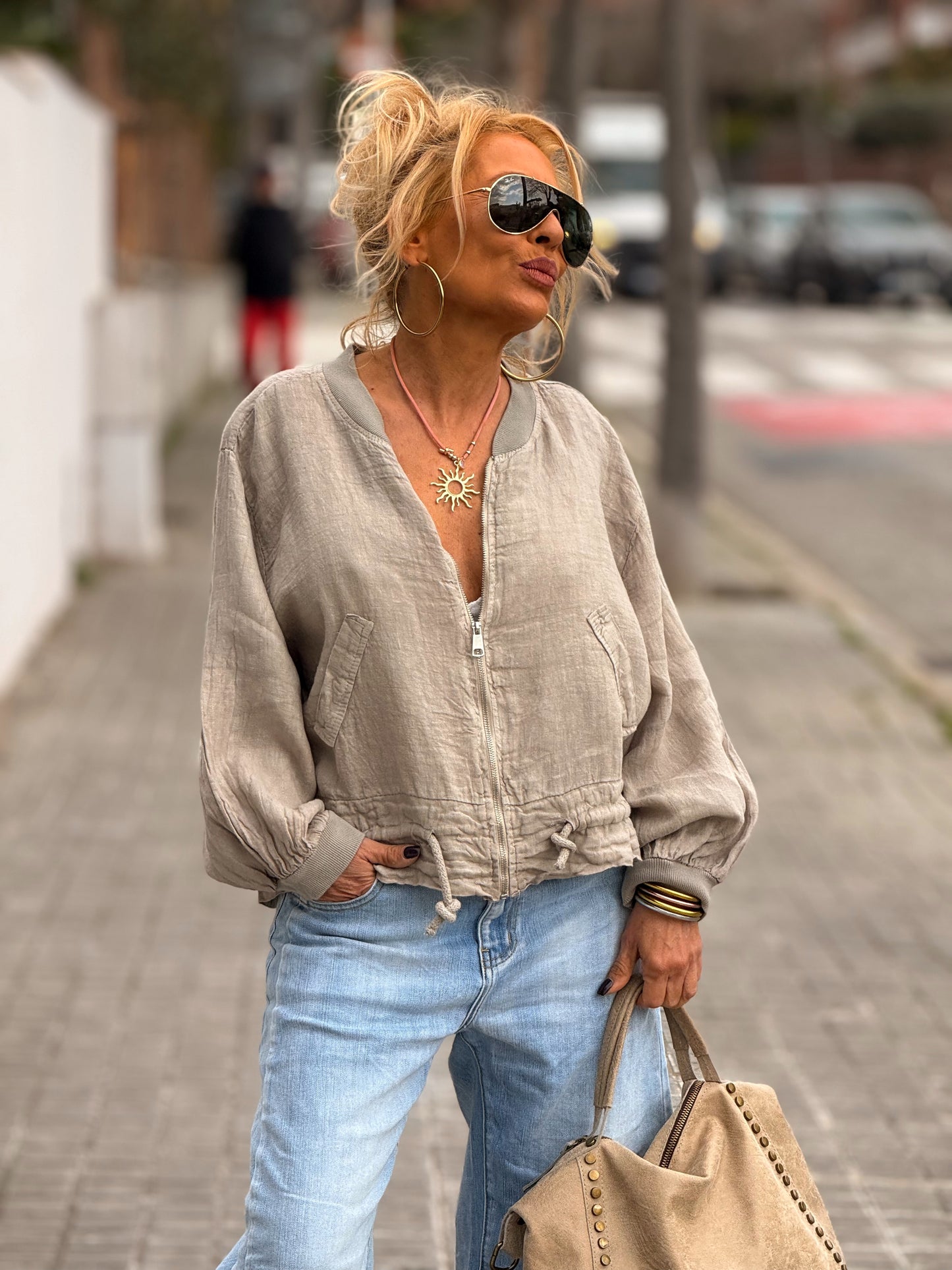 BOMBER LINO CAMILLE MULTICOLOR