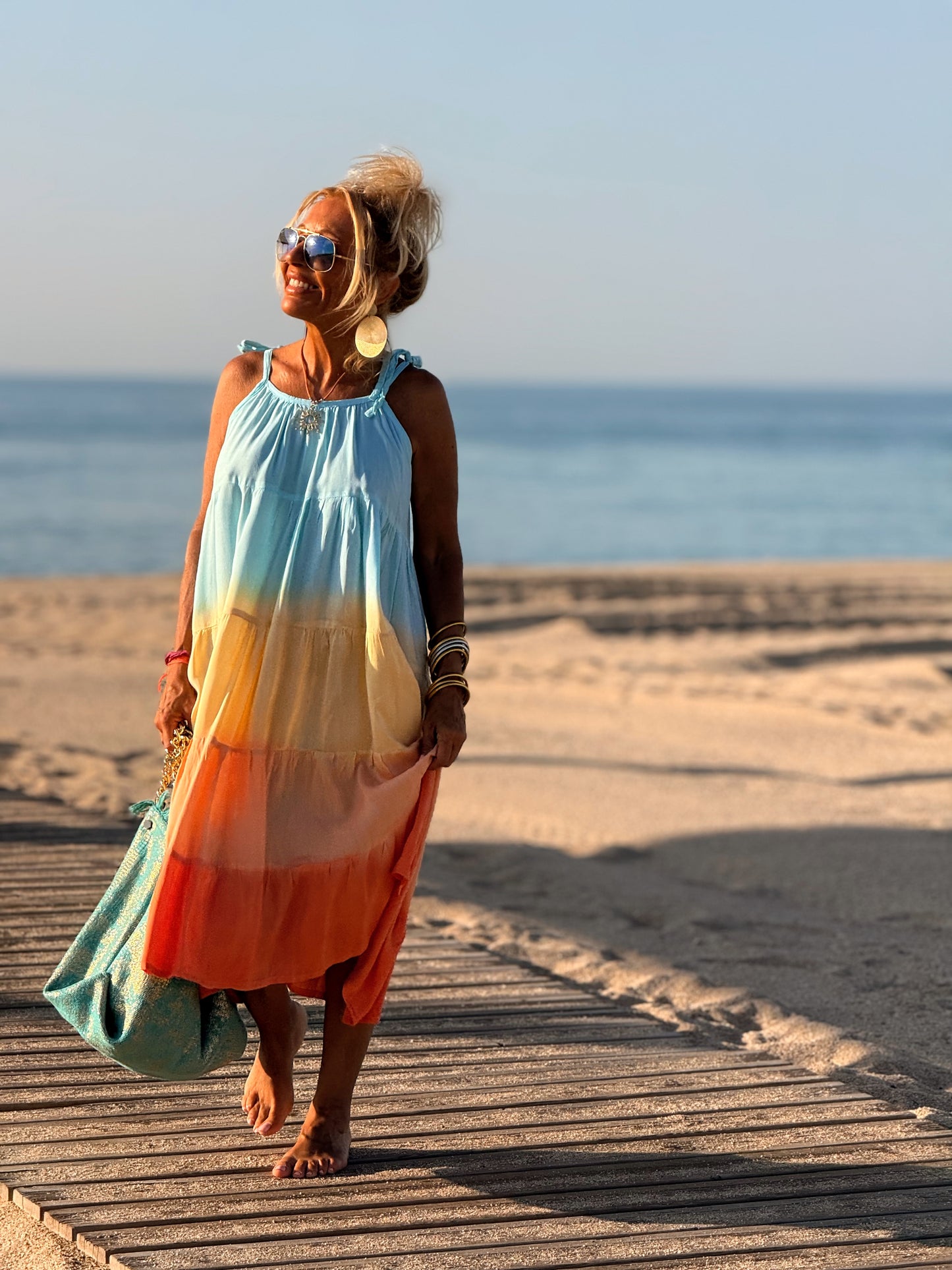 VESTIDO CORTO TIRANTES TYE&DYE MULTICOLOR