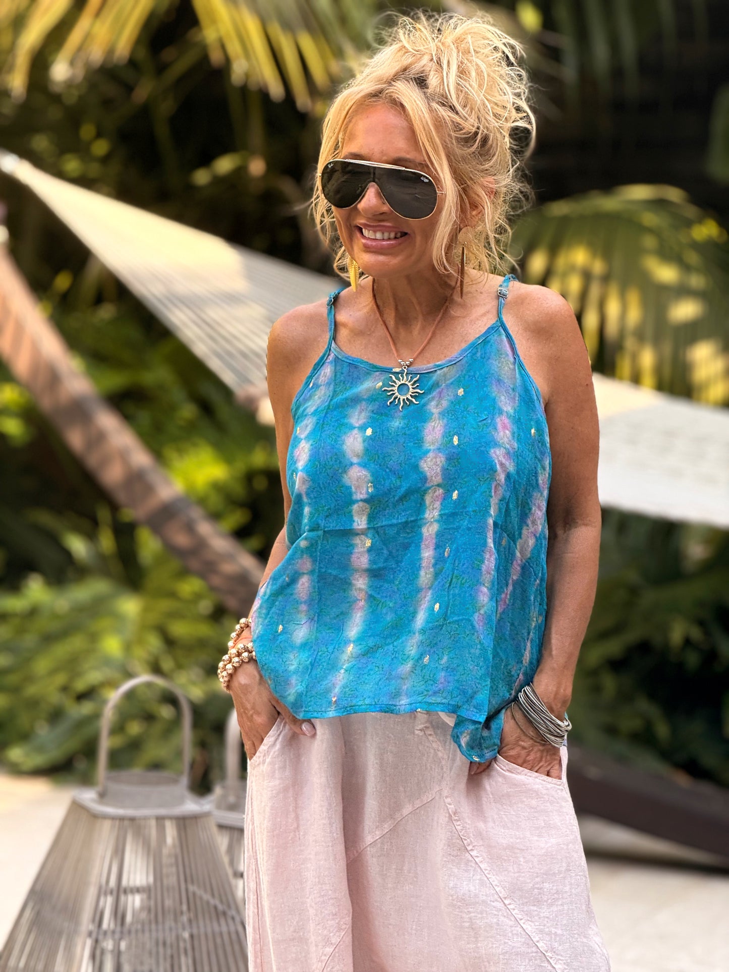 TOP TIRANTES CREPE SEDA INDY MULTICOLOR