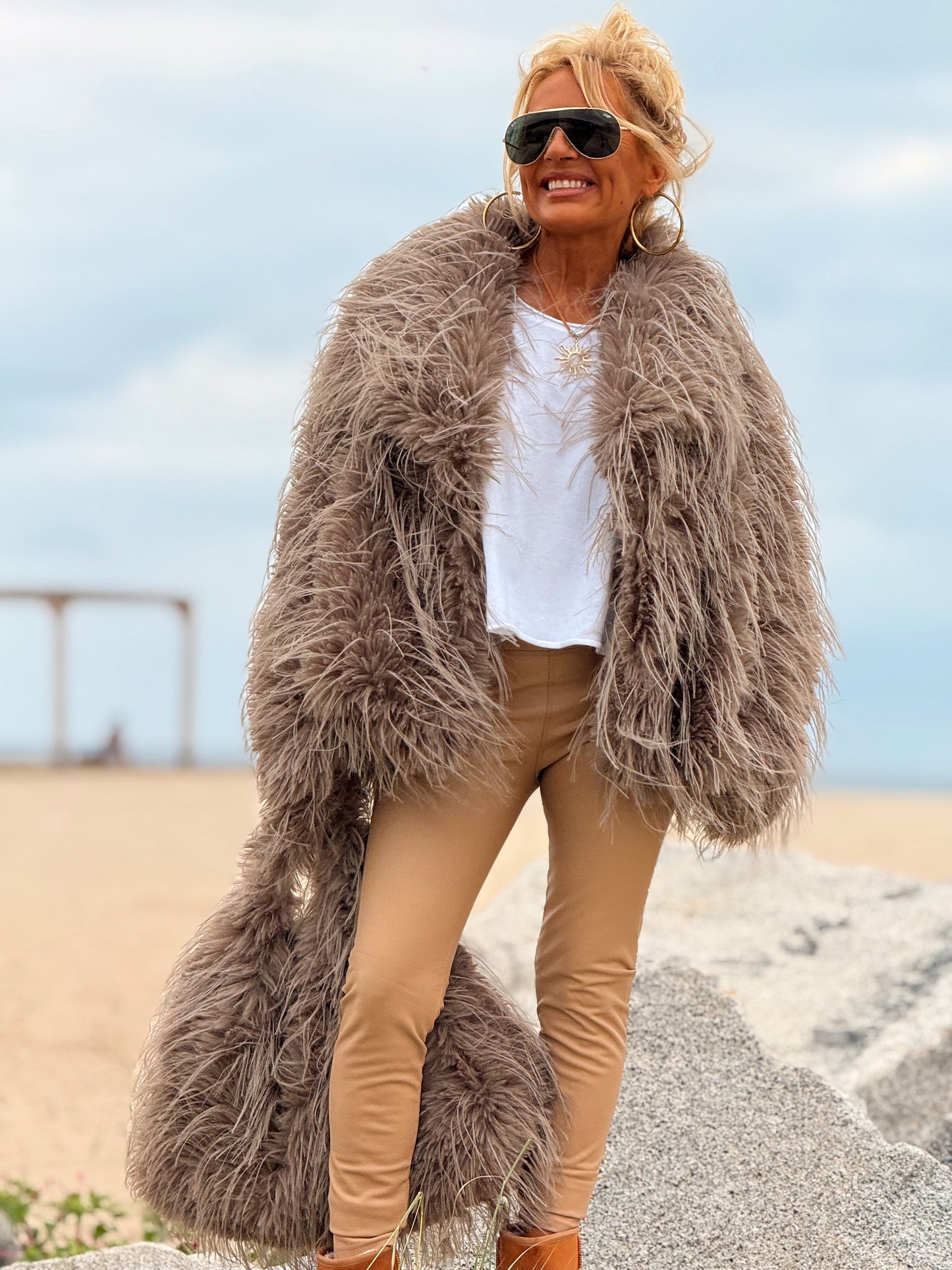 CHAQUETA DE PELO SINTÉTICO LUCAS MULTICOLOR