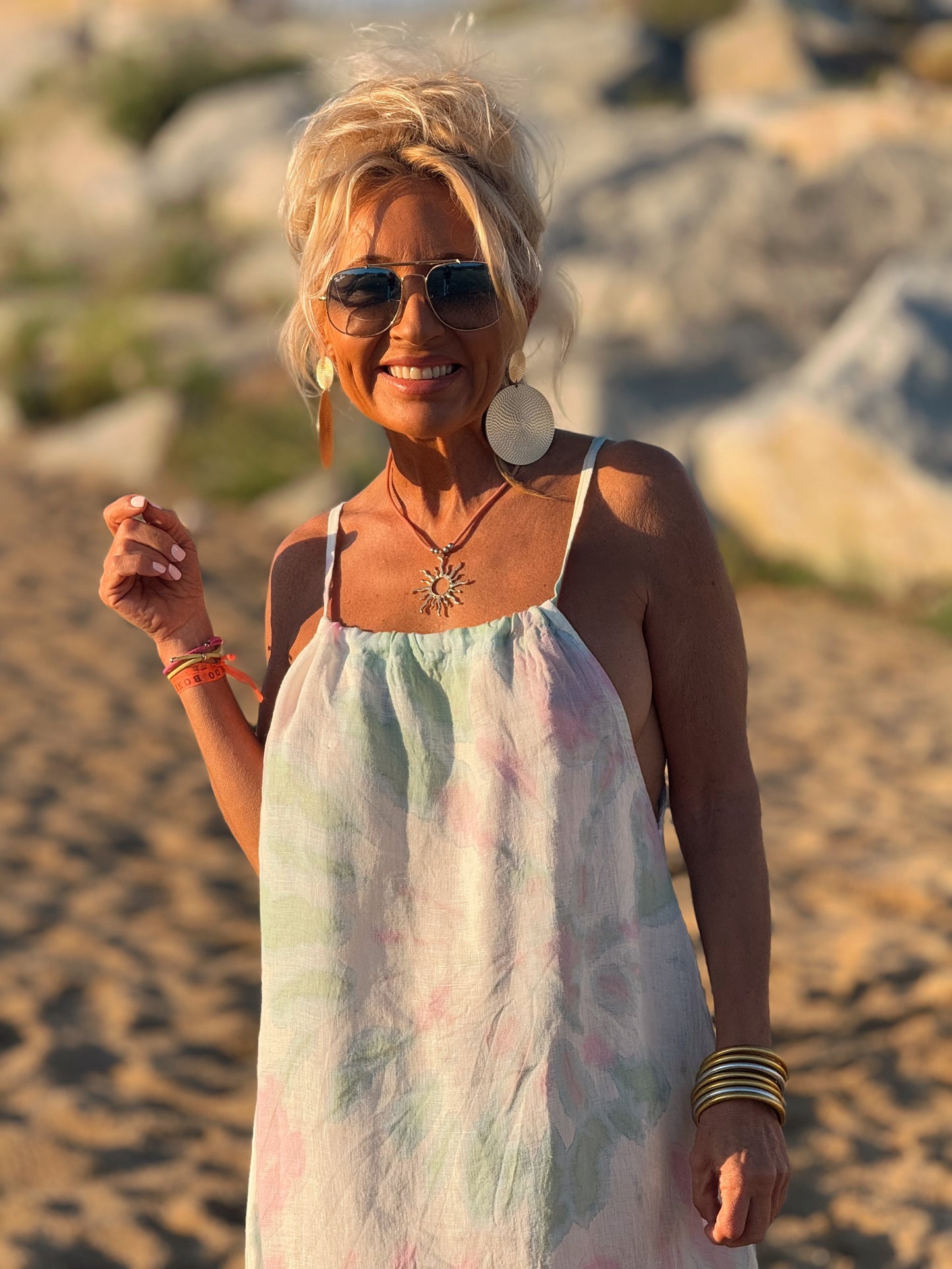 VESTIDO TYE&DYE MENTA-ROSA