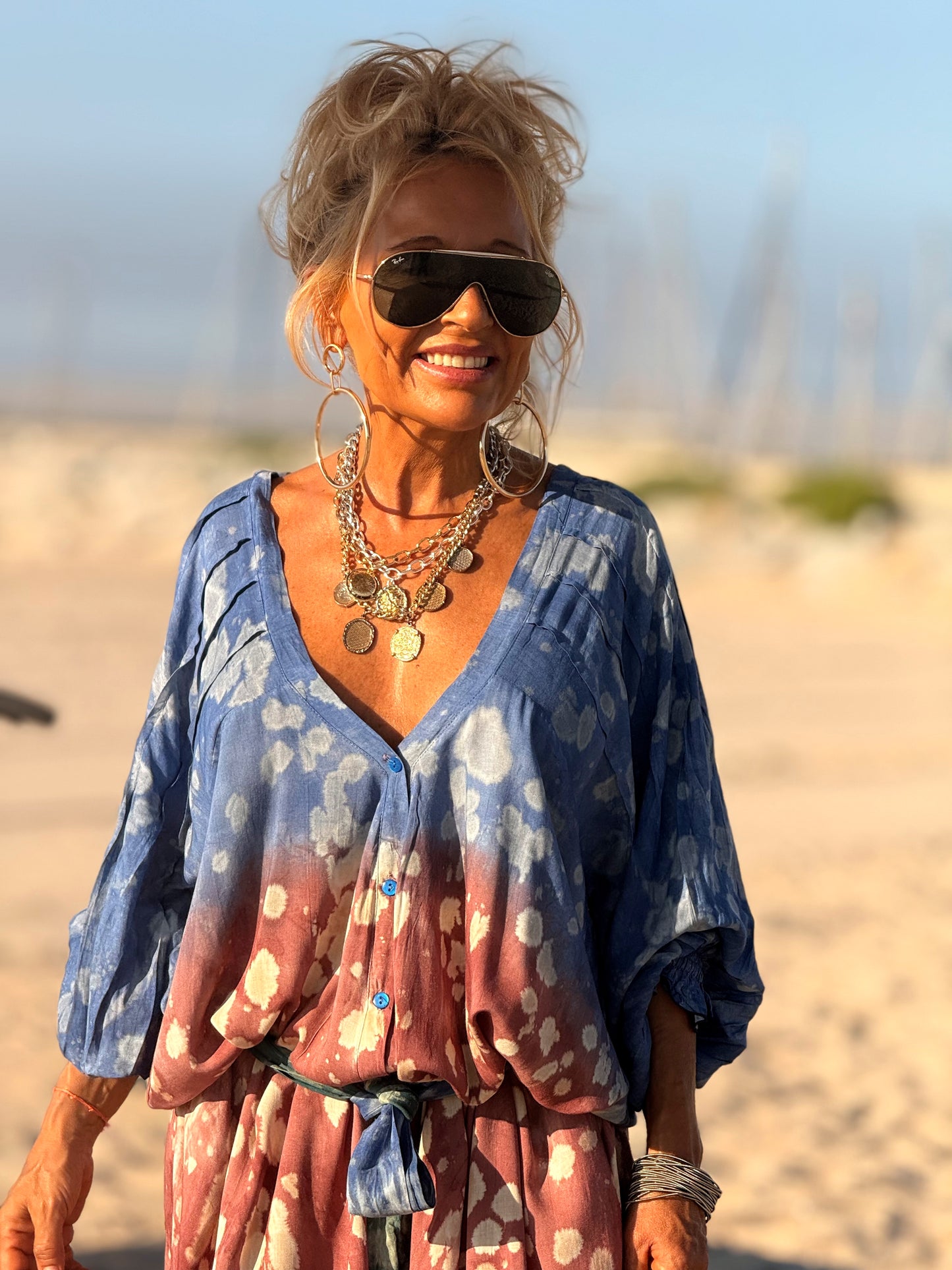 VESTIDO KAFTAN SUPER OVERSIZE MULTICOLOR