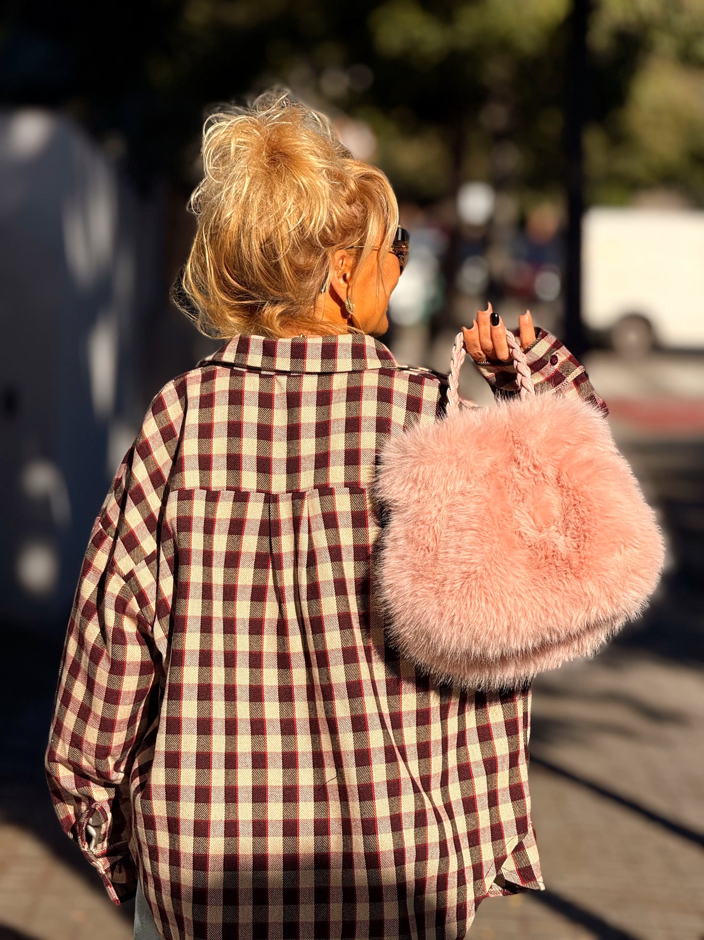 CAMISA CUADROS GRANATE