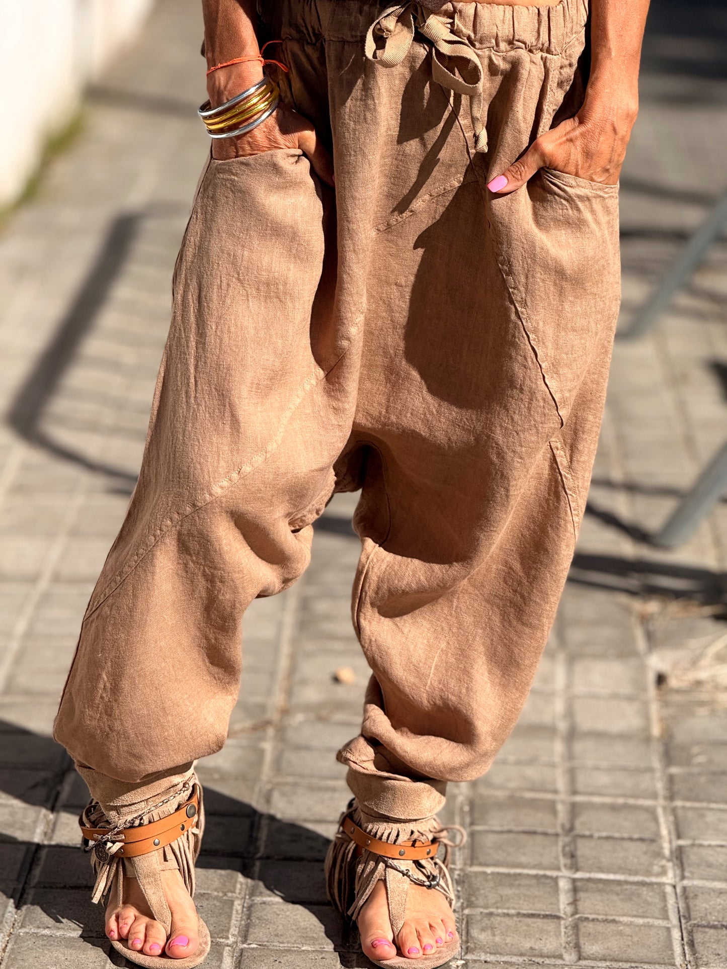 PANTALÓN BAGGY OVERSIZE LINO FLORENT MULTICOLOR