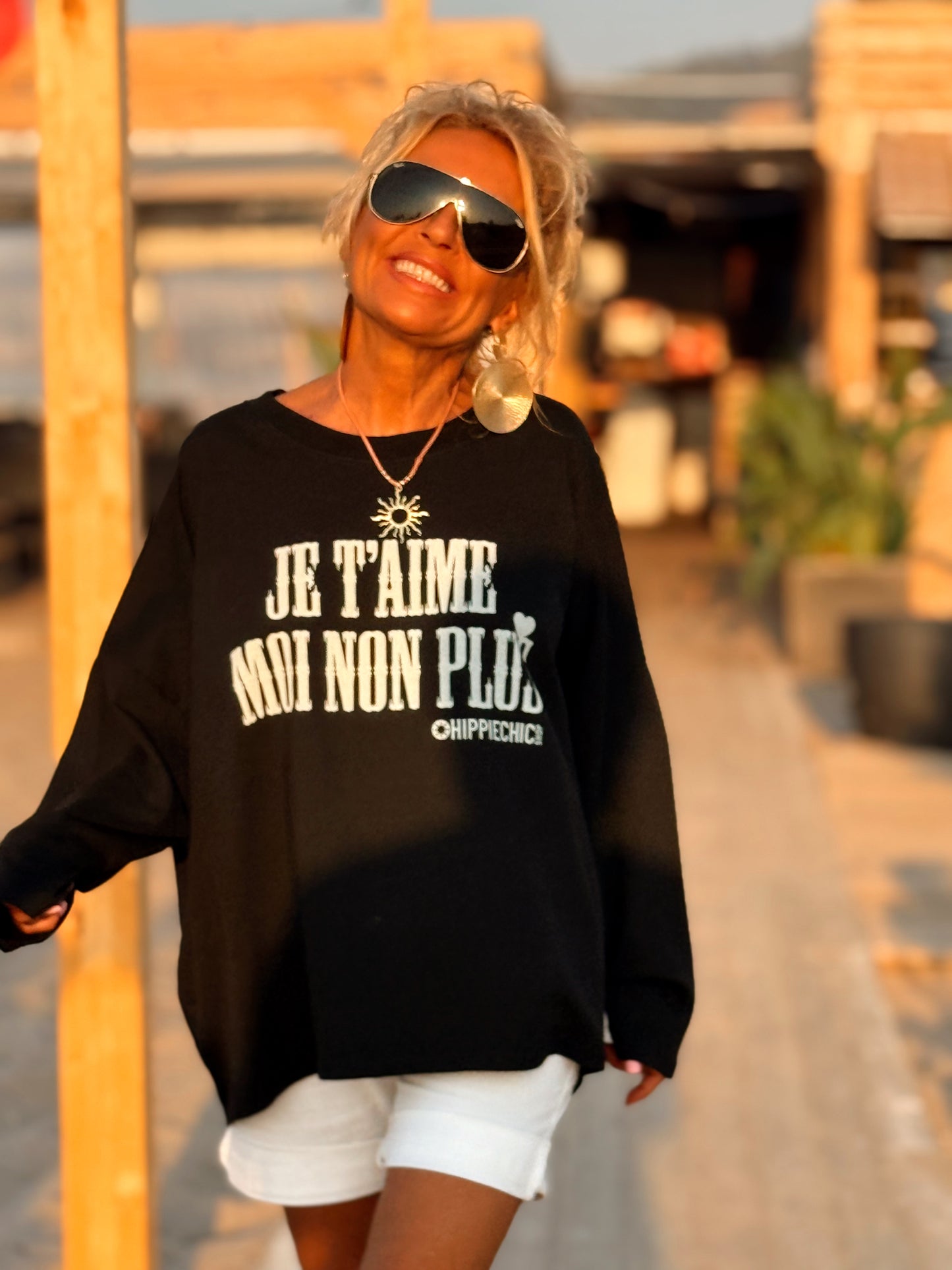 SUDADERA OVERSIZE JE T’AIME MOI NON PLUS MULTICOLOR