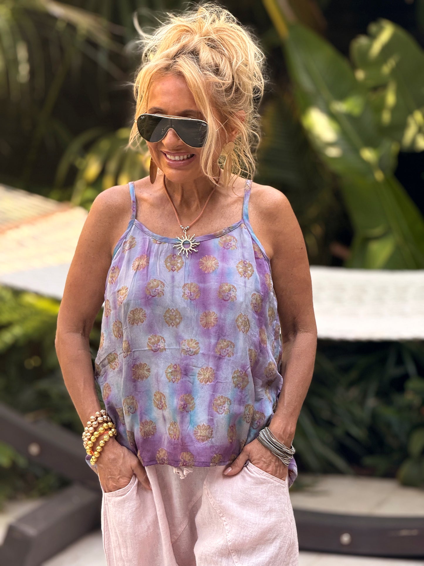 TOP TIRANTES CREPE SEDA INDY MULTICOLOR