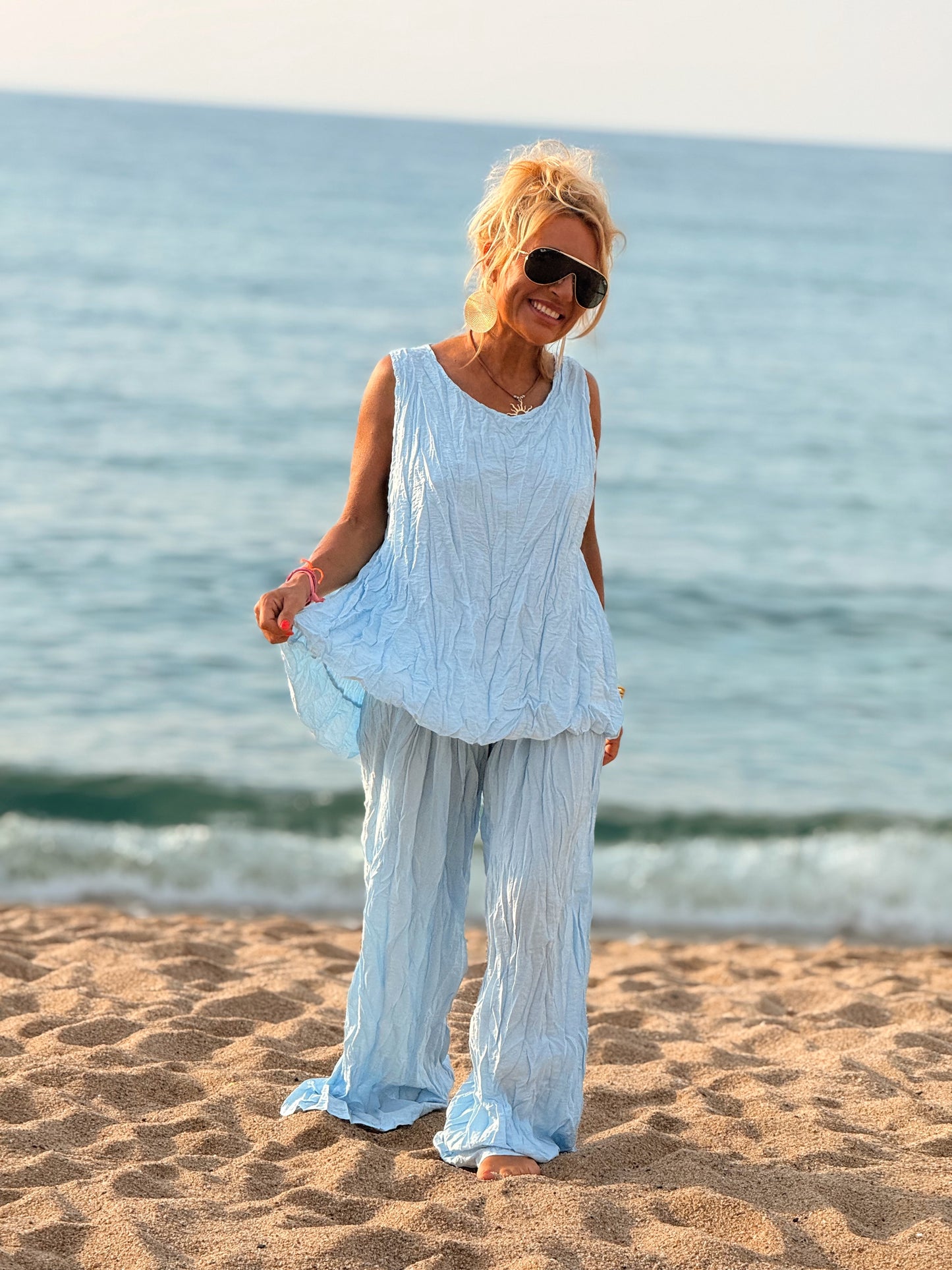 CONJUNTO ARRUGADO MULTICOLOR