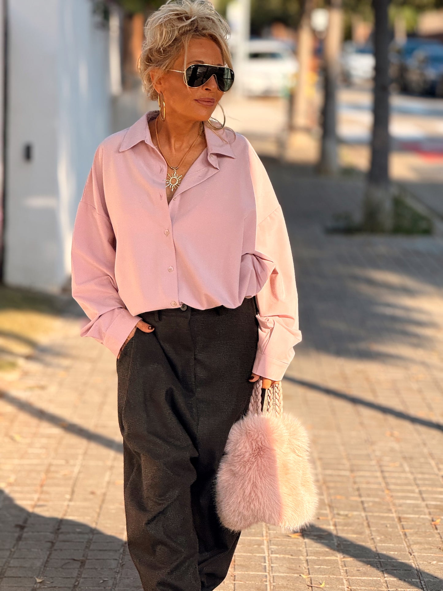 CAMISA OVERSIZE PLIEGUE ENEA MULTICOLOR