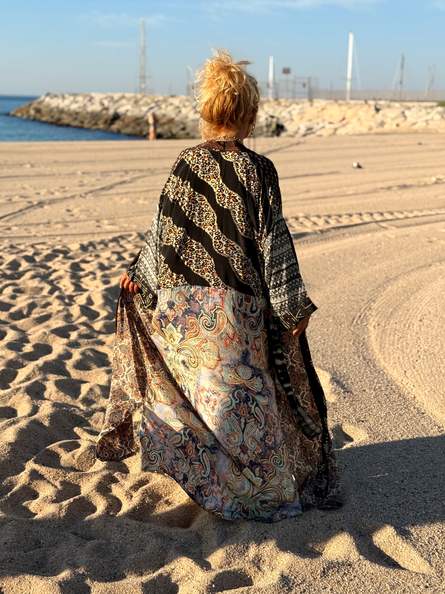 KIMONO ESTAMPADO MANGA 3/4 MULTICOLOR
