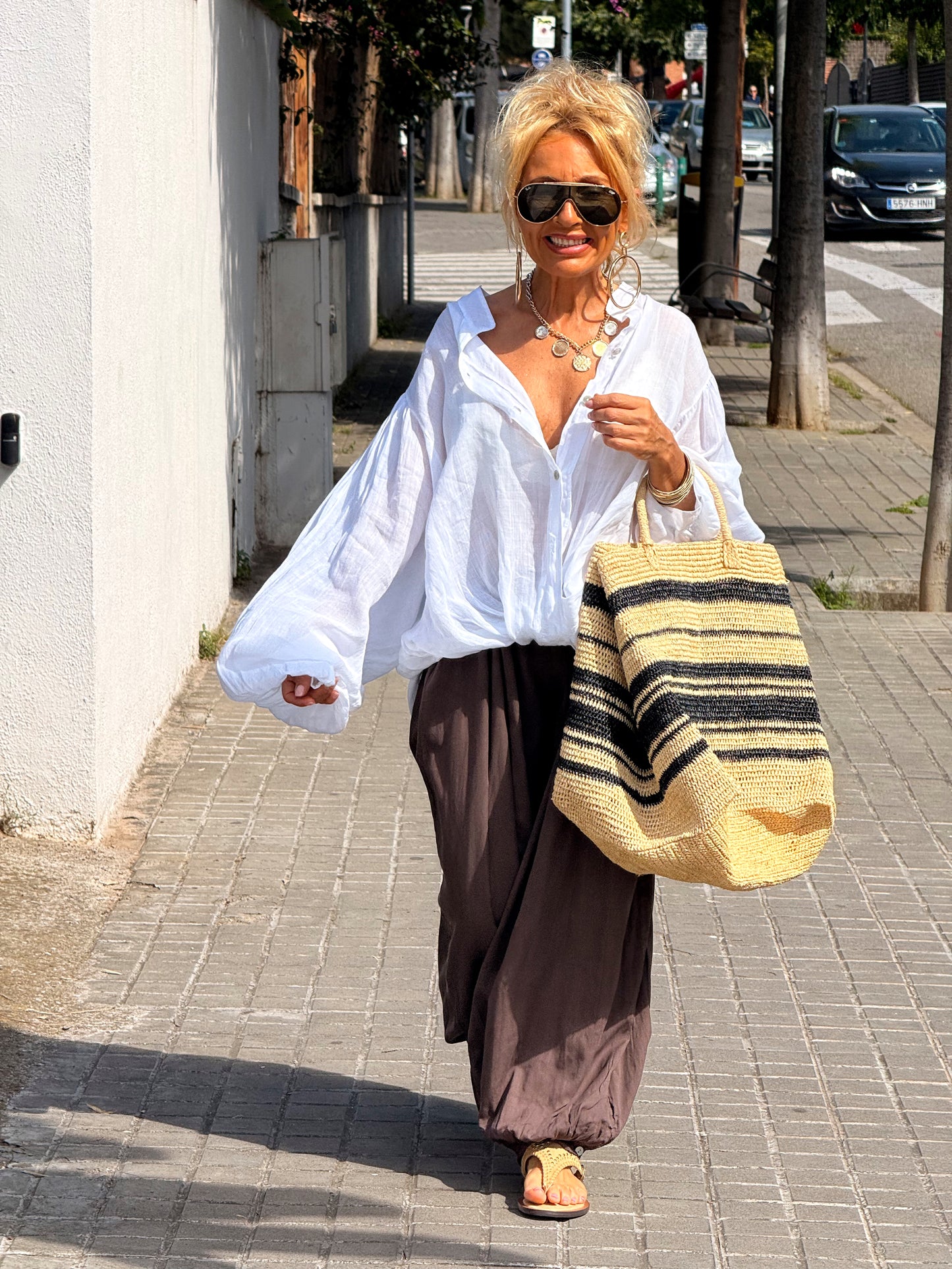 PANTALON MARI OVERSIZE MULTICOLOR