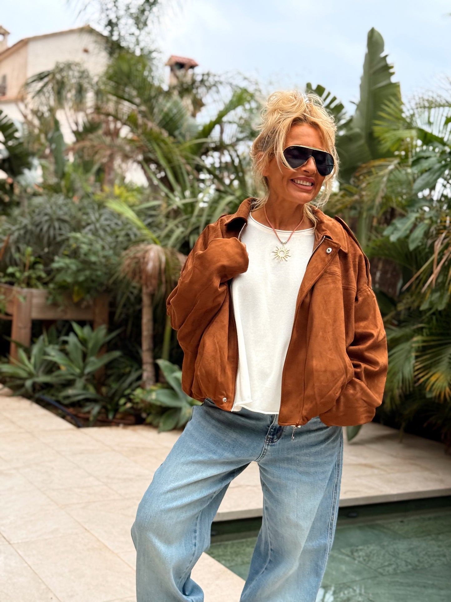 CAZADORA ANTE GUSTAVE CAMEL