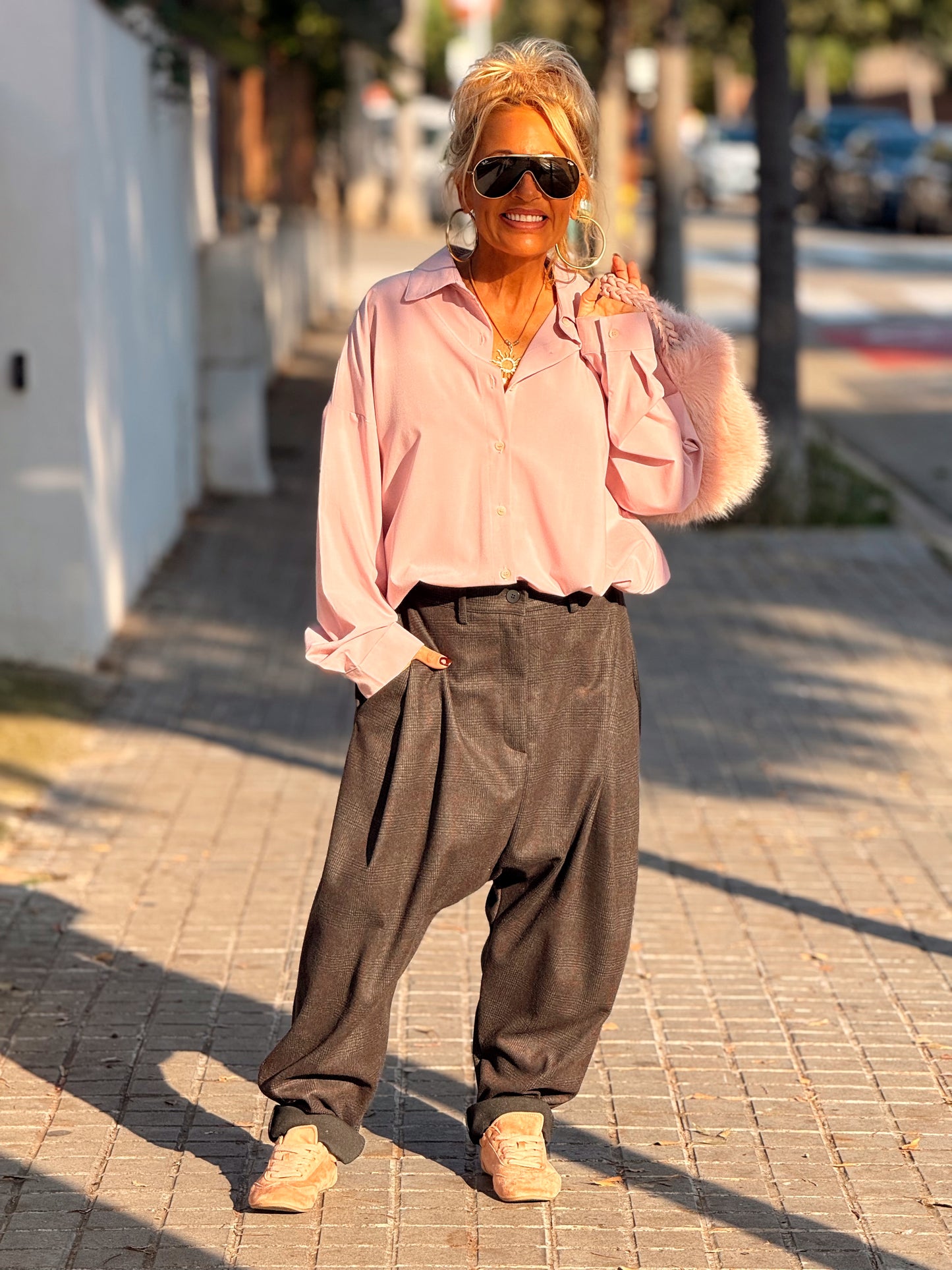 CAMISA OVERSIZE PLIEGUE ENEA MULTICOLOR