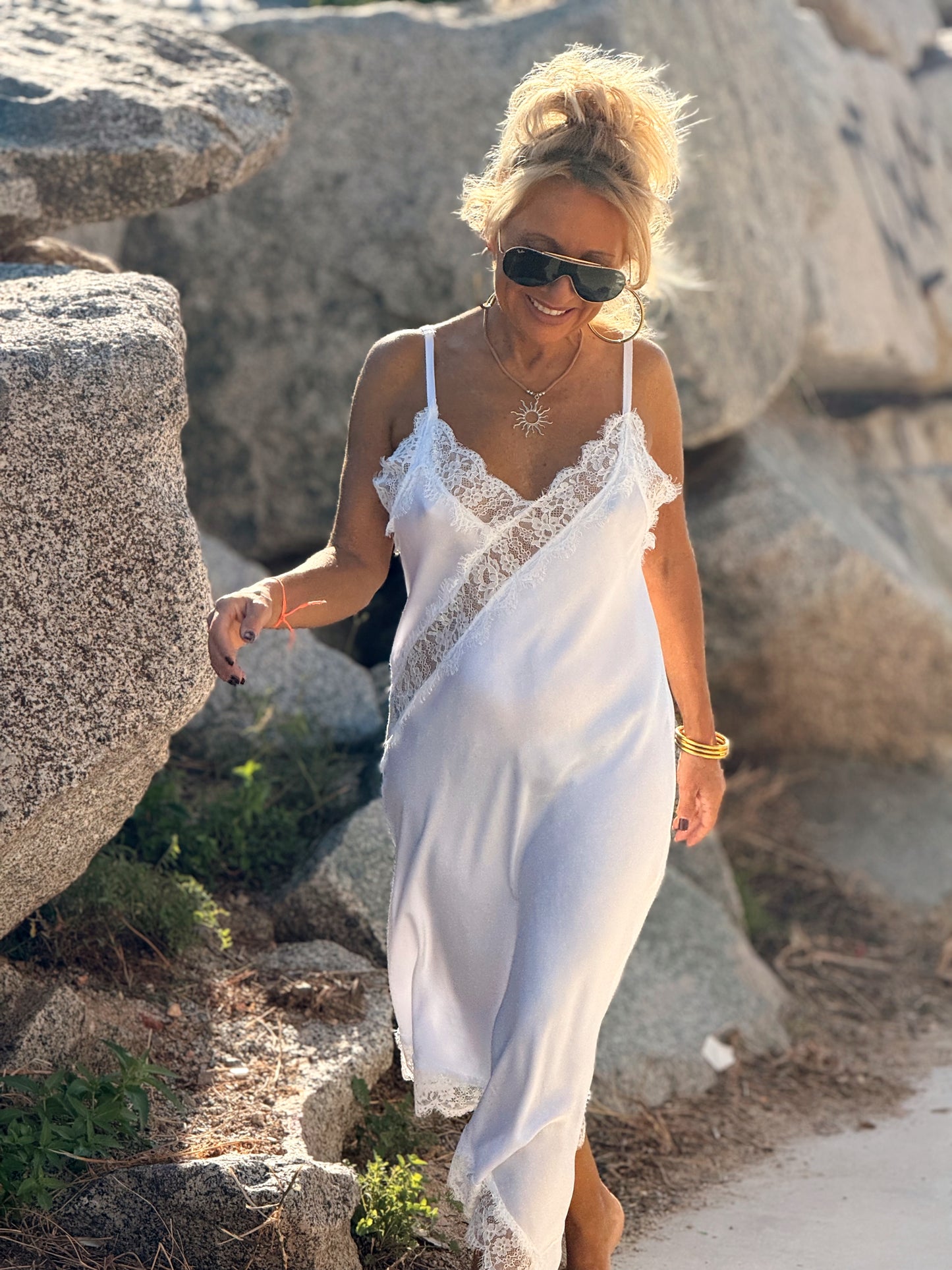 VESTIDO LENCERO ASIMÉTRICO MULTICOLOR